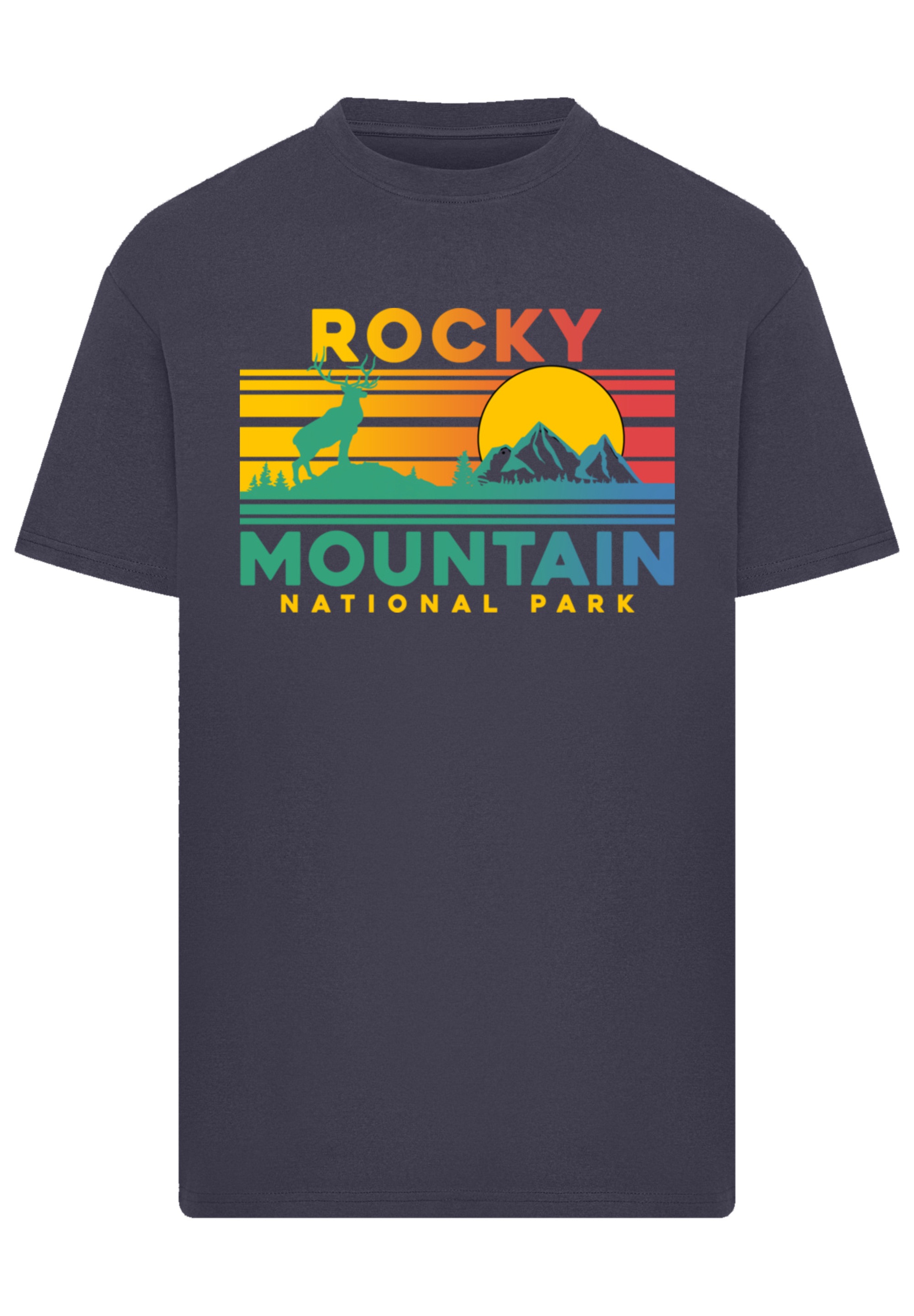 F4NT4STIC T-Shirt "US National Parks Rocky Mountain Sunset", Premium Qualit günstig online kaufen