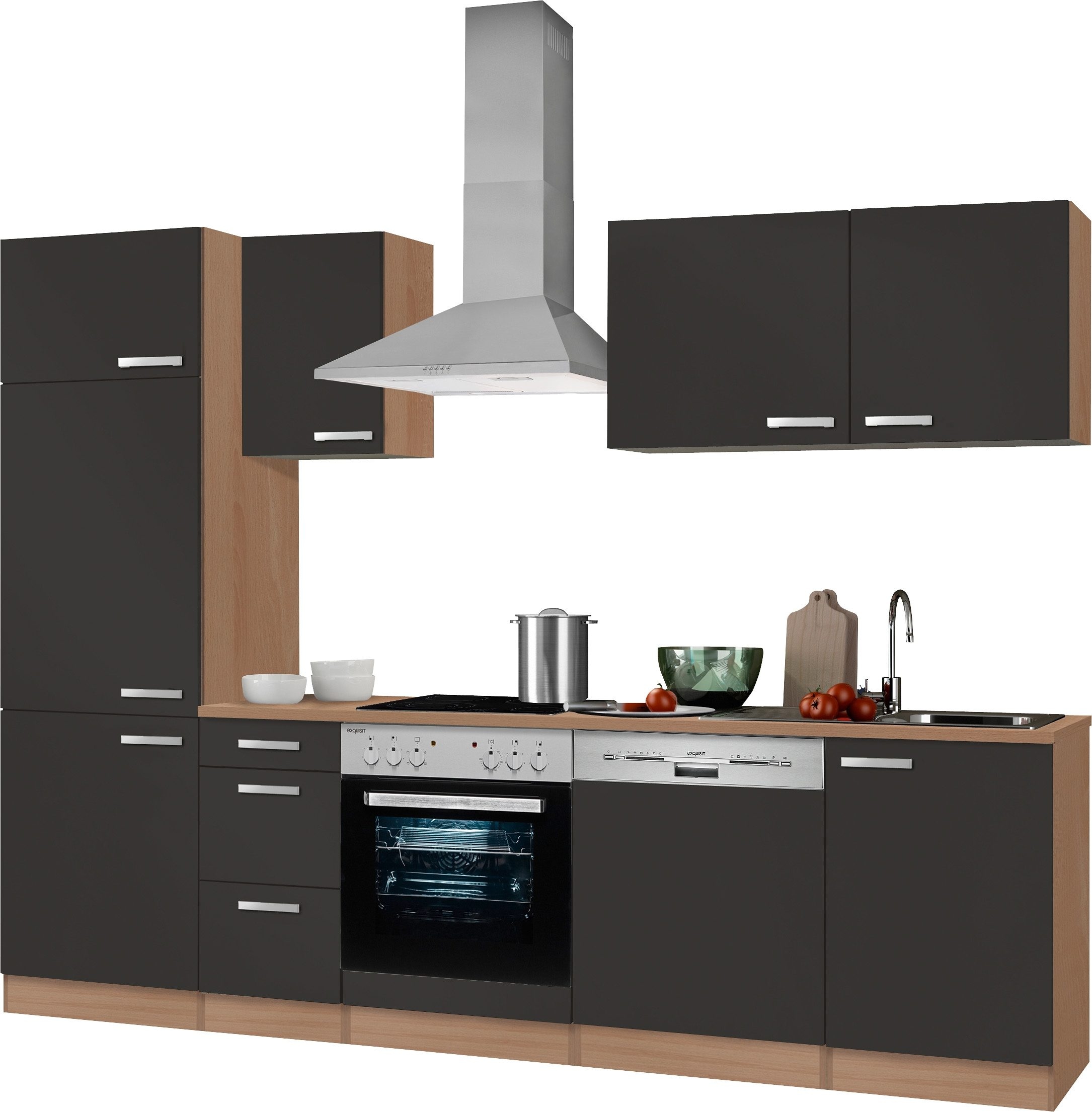 OPTIFIT Küchenzeile »Odense«, Breite 270 cm, mit 28 mm Arbeitsplatte, mit  Gratis Besteckeinsatz kaufen | BAUR