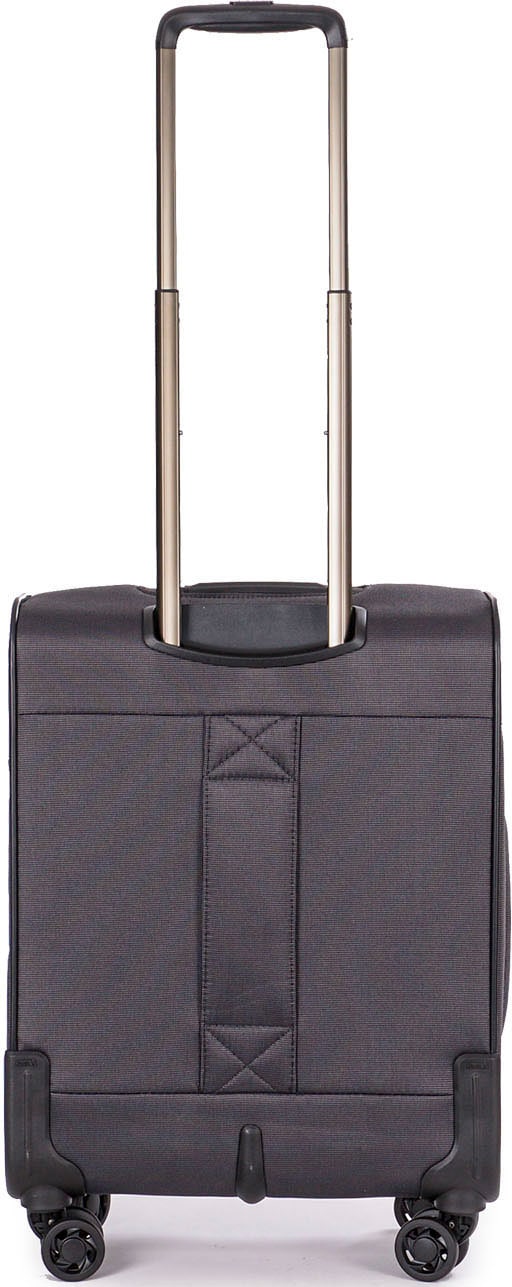 Stratic Weichgepäck-Trolley »Bendigo Light + S, black«, 4 Rollen, Handgepäck Reisekoffer Reisegepäck TSA-Zahlenschloss