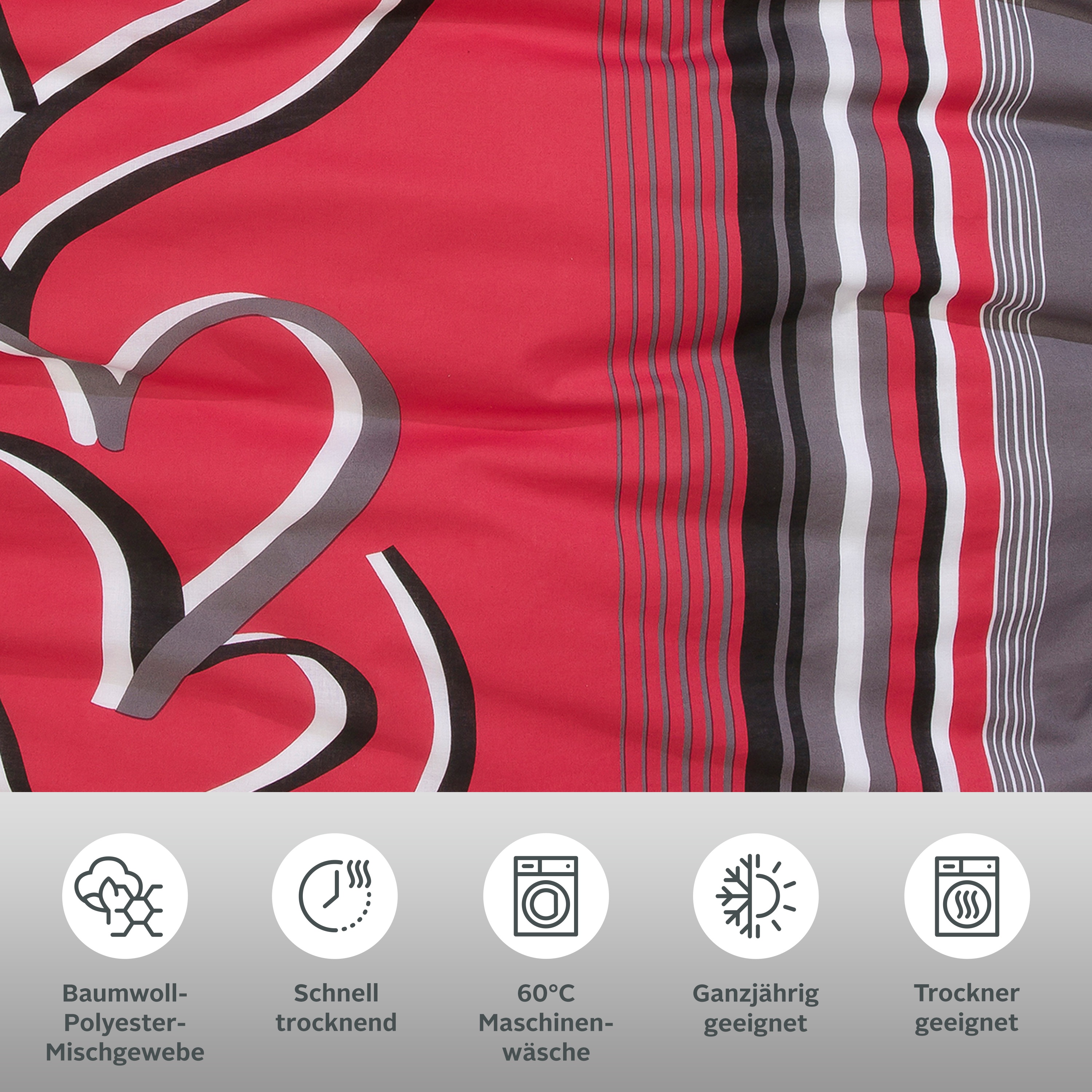 Thumbnail - my home Bettwäsche "Area in Gr. 135x200 oder 155x220 cm" 2 Stk. tlg. Bettwäsche in verschiedenen Qualitäten