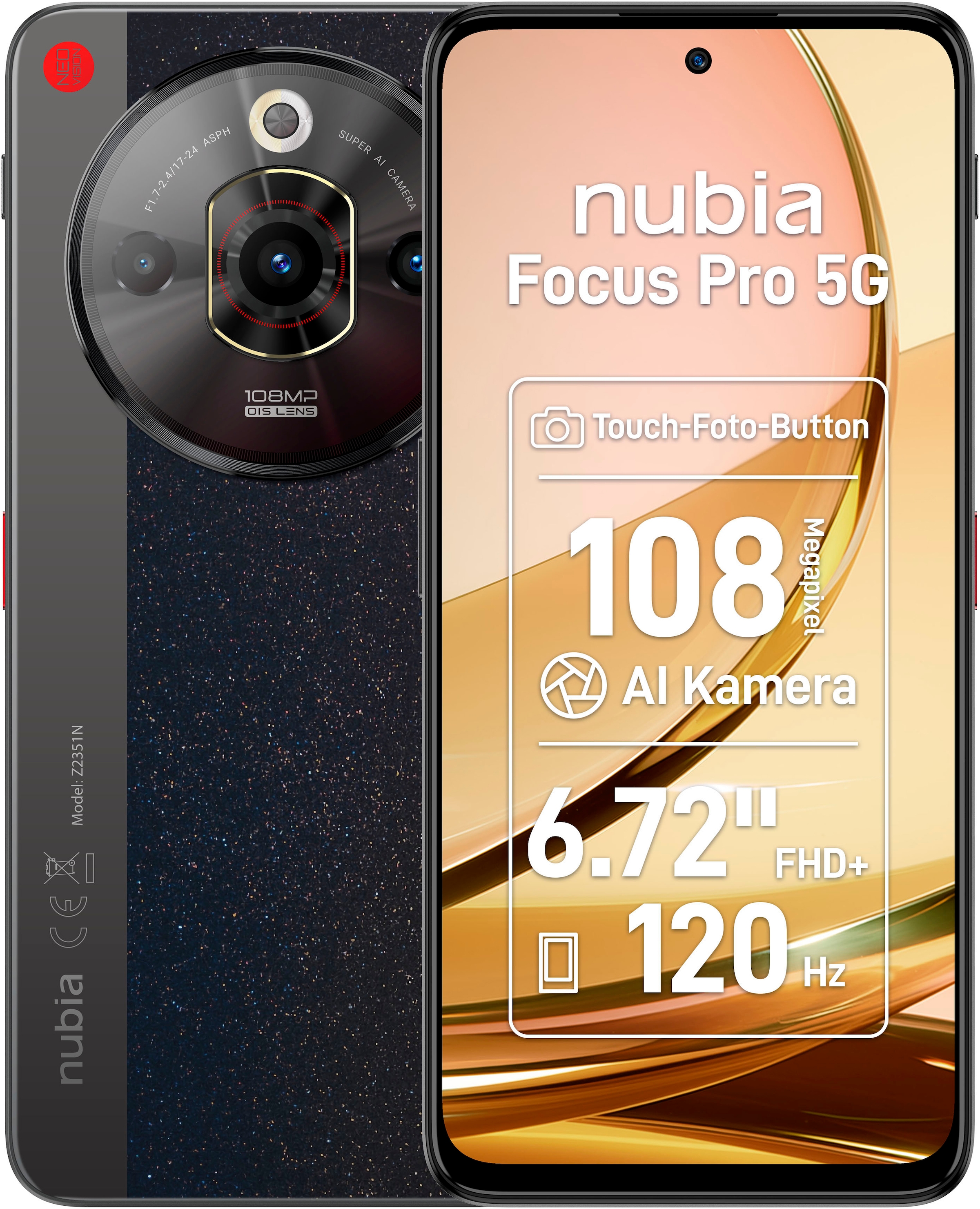 Smartphone »Focus Pro 5G«, schwarz