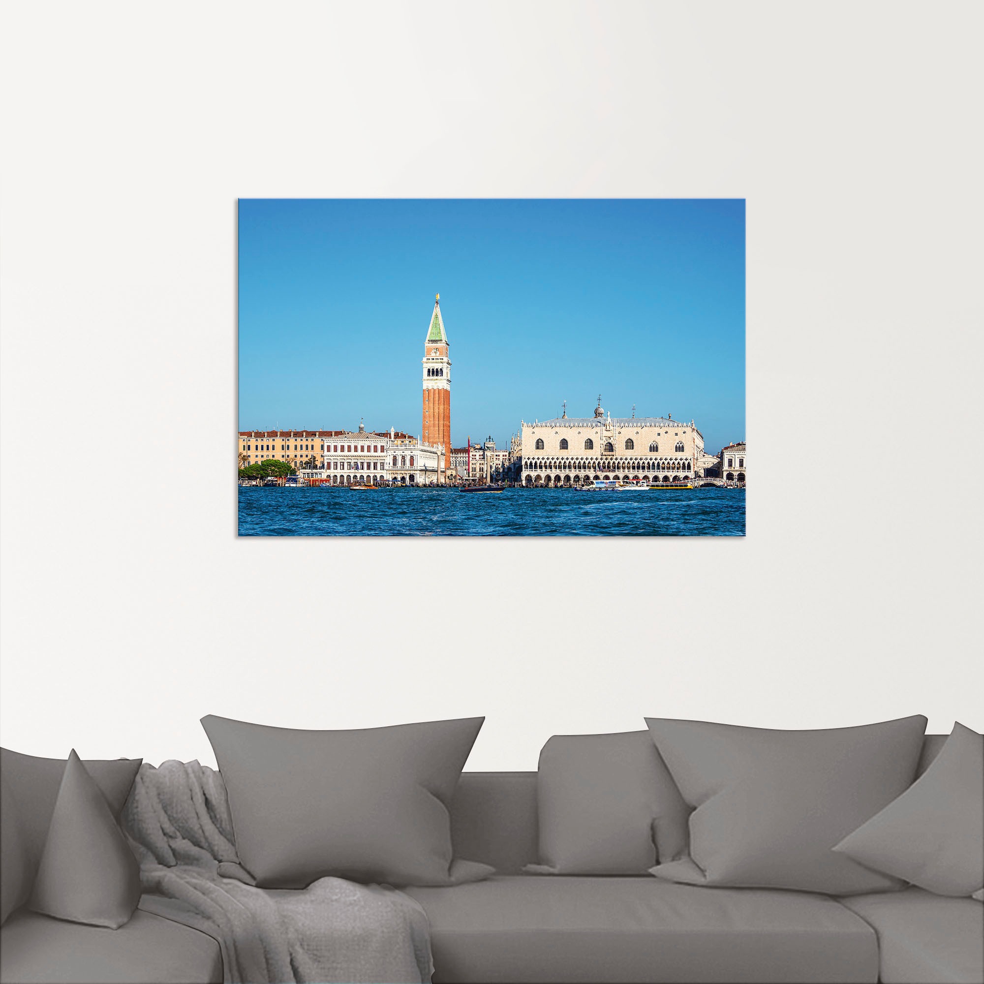 Artland Wandbild »Markusplatz mit Dogenpalast Venedig«, Venedig, (1 St.), als Alubild, Leinwandbild, Wandaufkleber oder Poster in versch. Größen