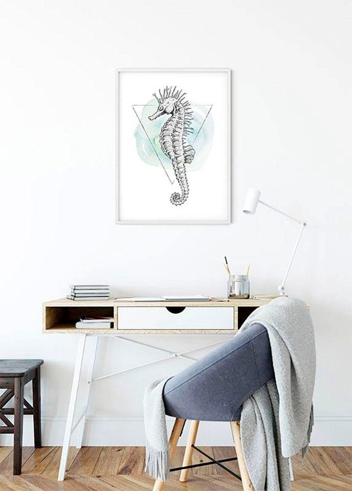 Komar Bild »Sea Horse Watercolor«, Tiere, (1 St.), Wandbild zur Dekoration - ohne Rahmen