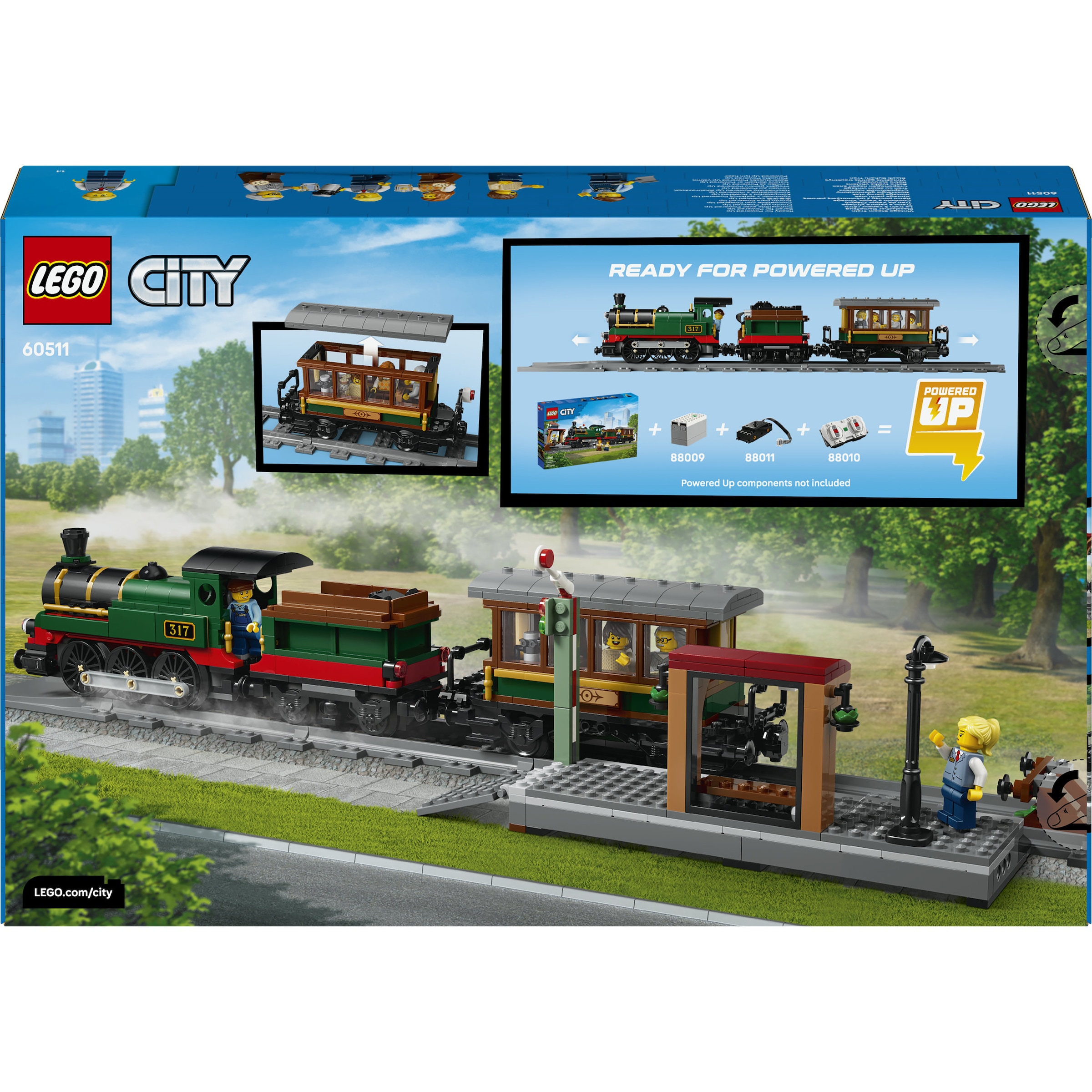 LEGO® Konstruktionsspielsteine »Klassischer Dampfzug (60511), LEGO City« Made in Europe