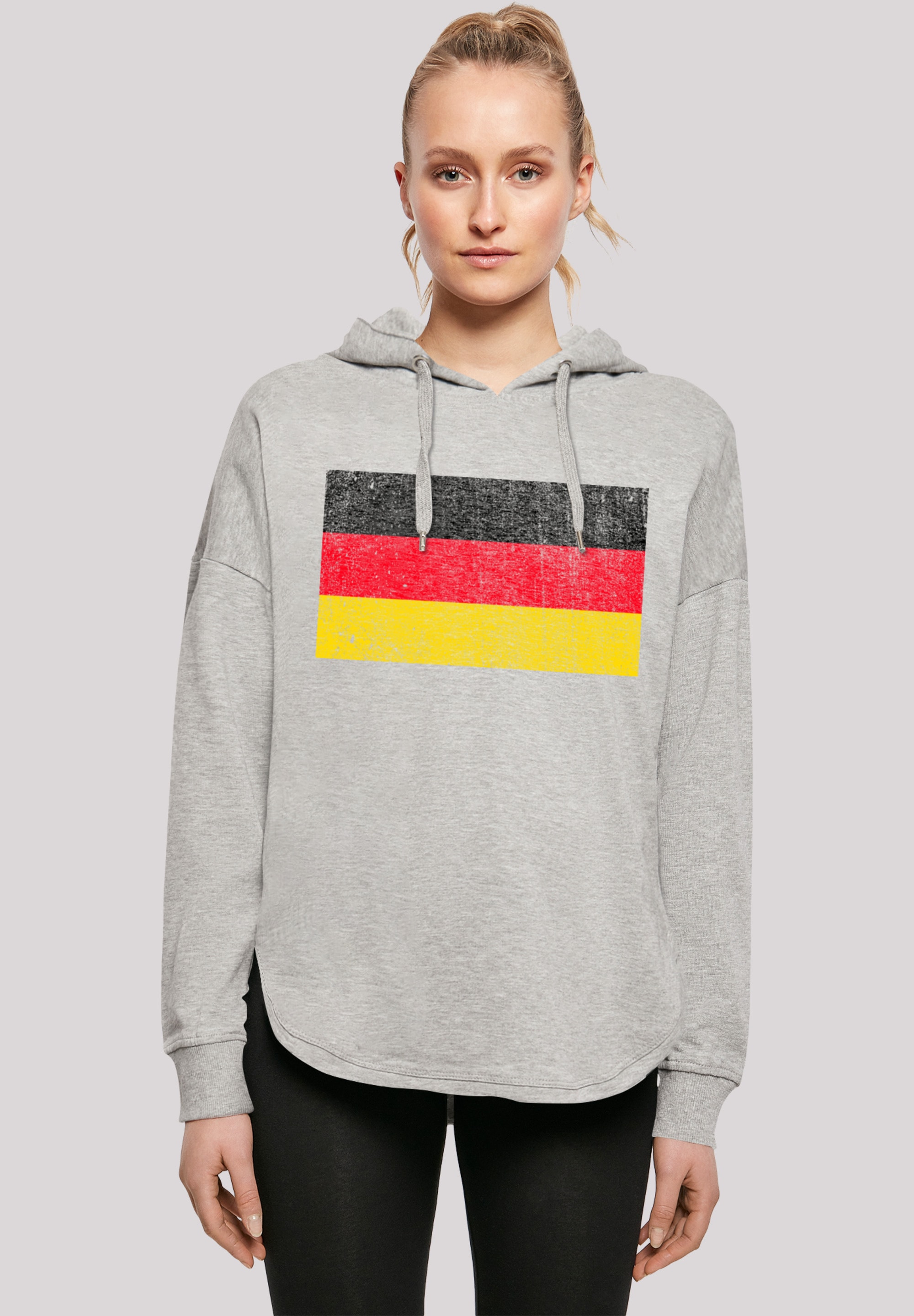 F4NT4STIC Kapuzenpullover "Germany Deutschland Flagge distressed", Print