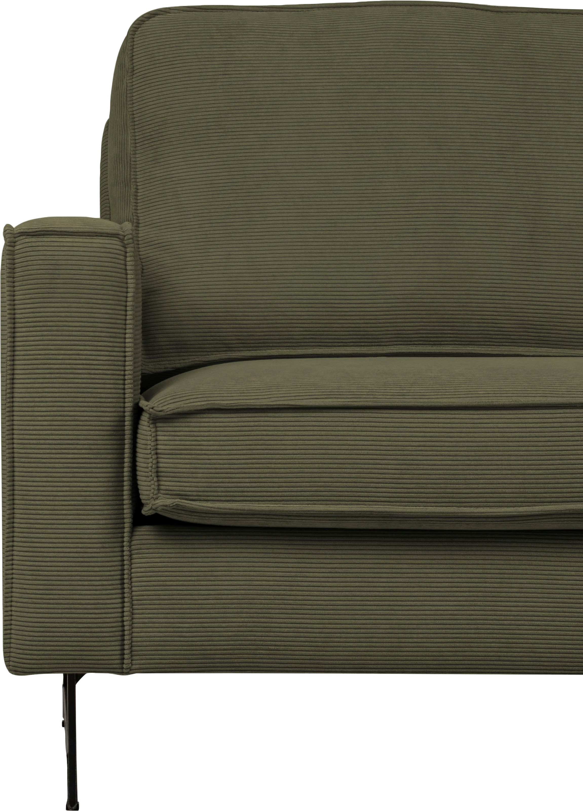 Places of Style Ecksofa »Pinto, 290 cm, Ottomane links / rechts«, Cord, Feincord, Luxus-Microfaser Leder und Chenille