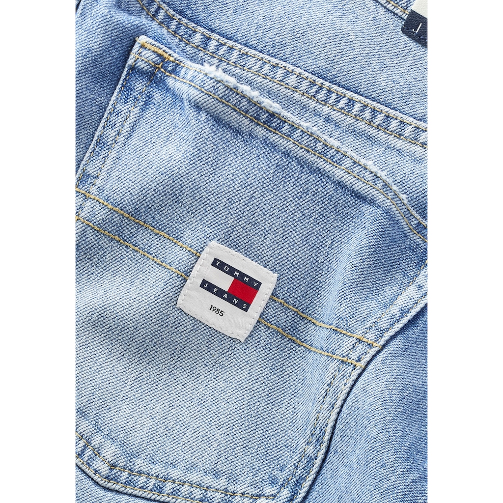 Tommy Jeans Jeansrock »IZZIE MR MN SKIRT AH6114«, Webrock mit Ledermarkenlabel