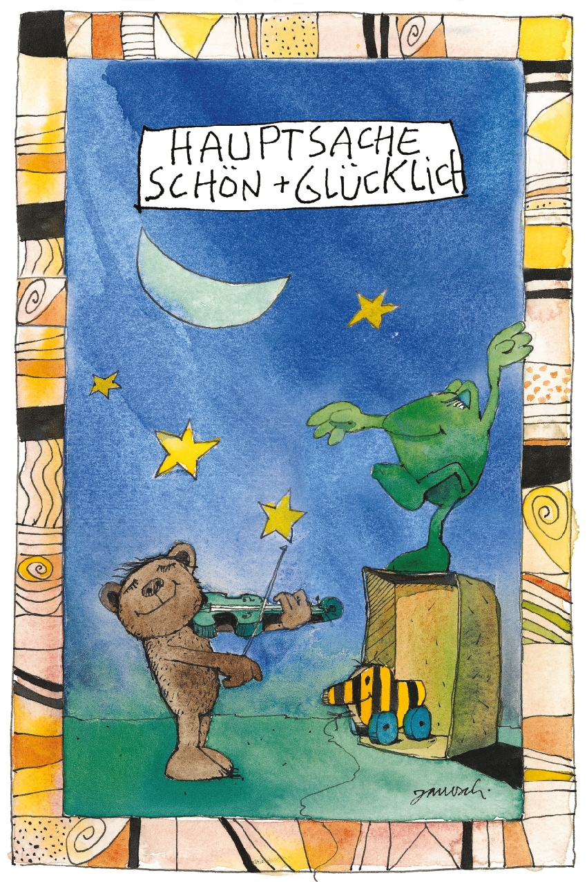 LuckyLinde Wanddekoobjekt "Der kleine Bär - Hauptsache schön glücklich", (1 günstig online kaufen