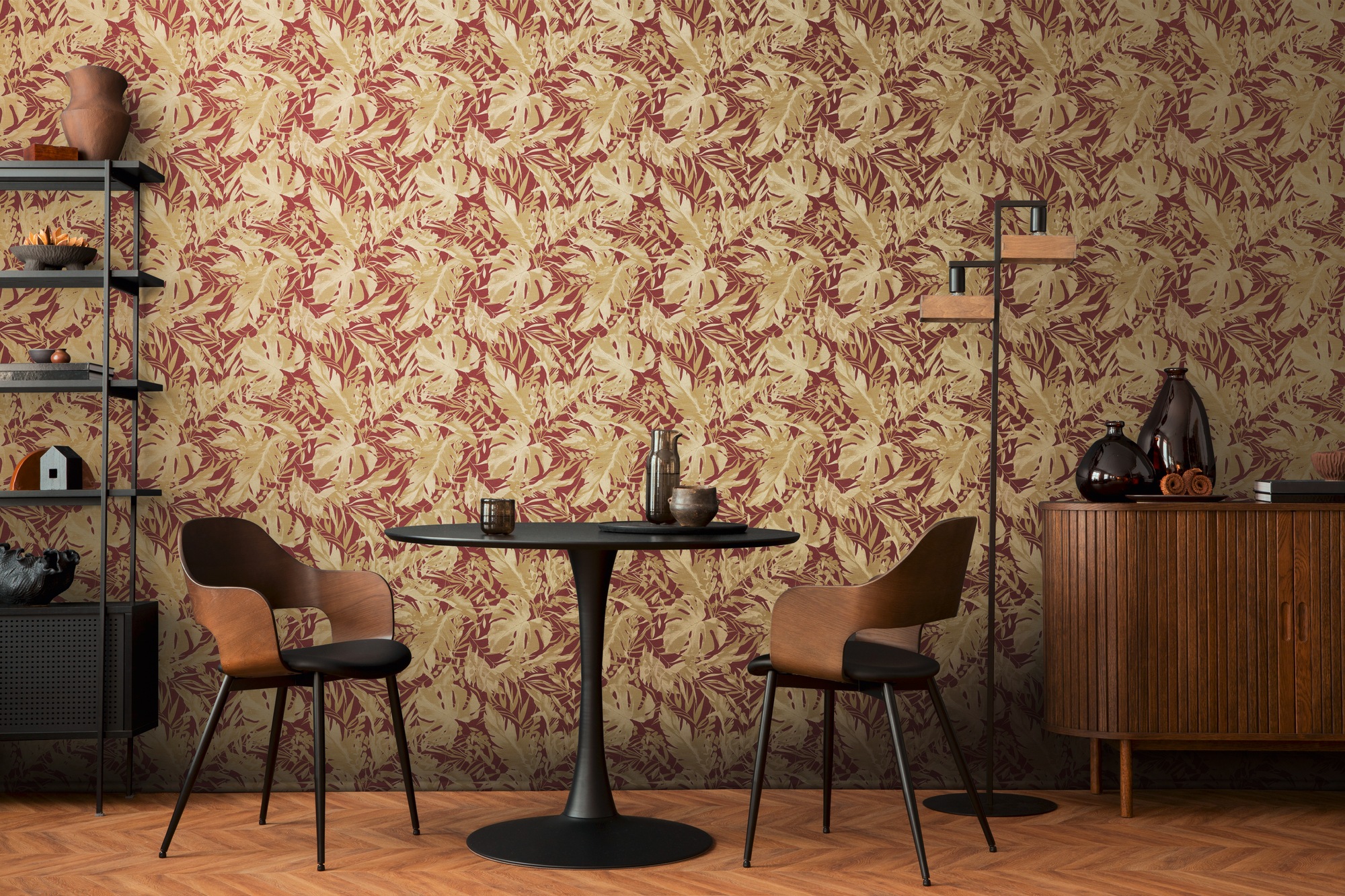 CosmoLiving by Cosmopolitan Vliestapete »Earthlines – Tropische Vliestapete« matt strukturiert Natürliche Blätter in harmonischer Eleganz