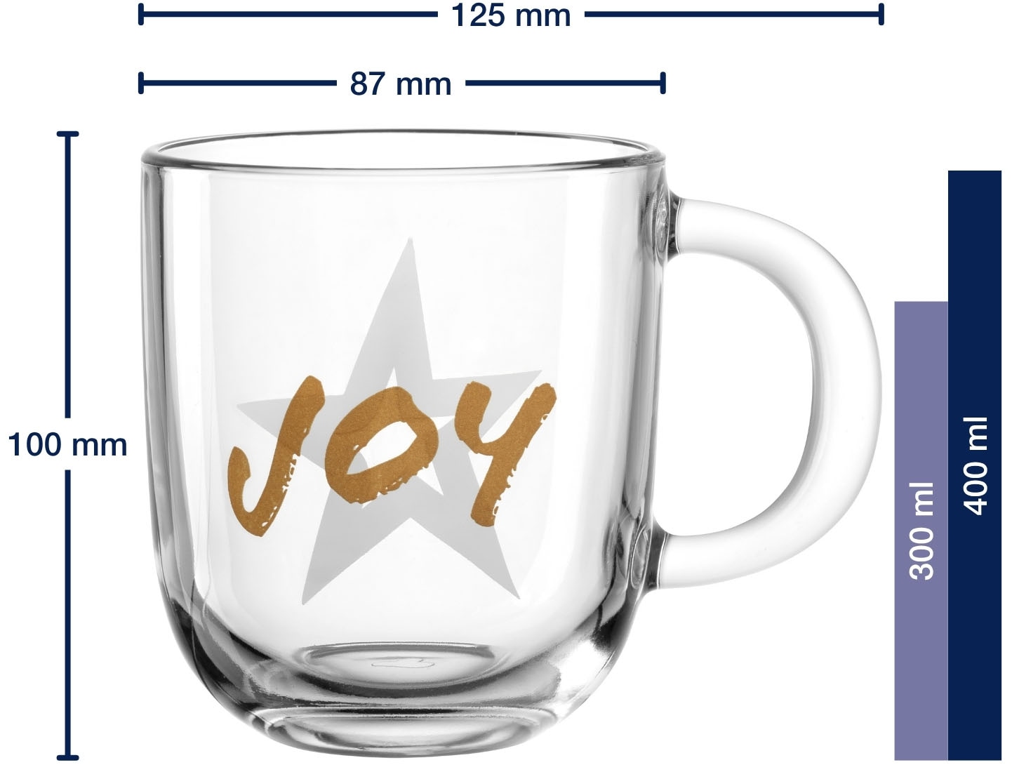LEONARDO Tasse »SILENZIO mit Spruch«, (1 tlg.), -JOY-, 400ml