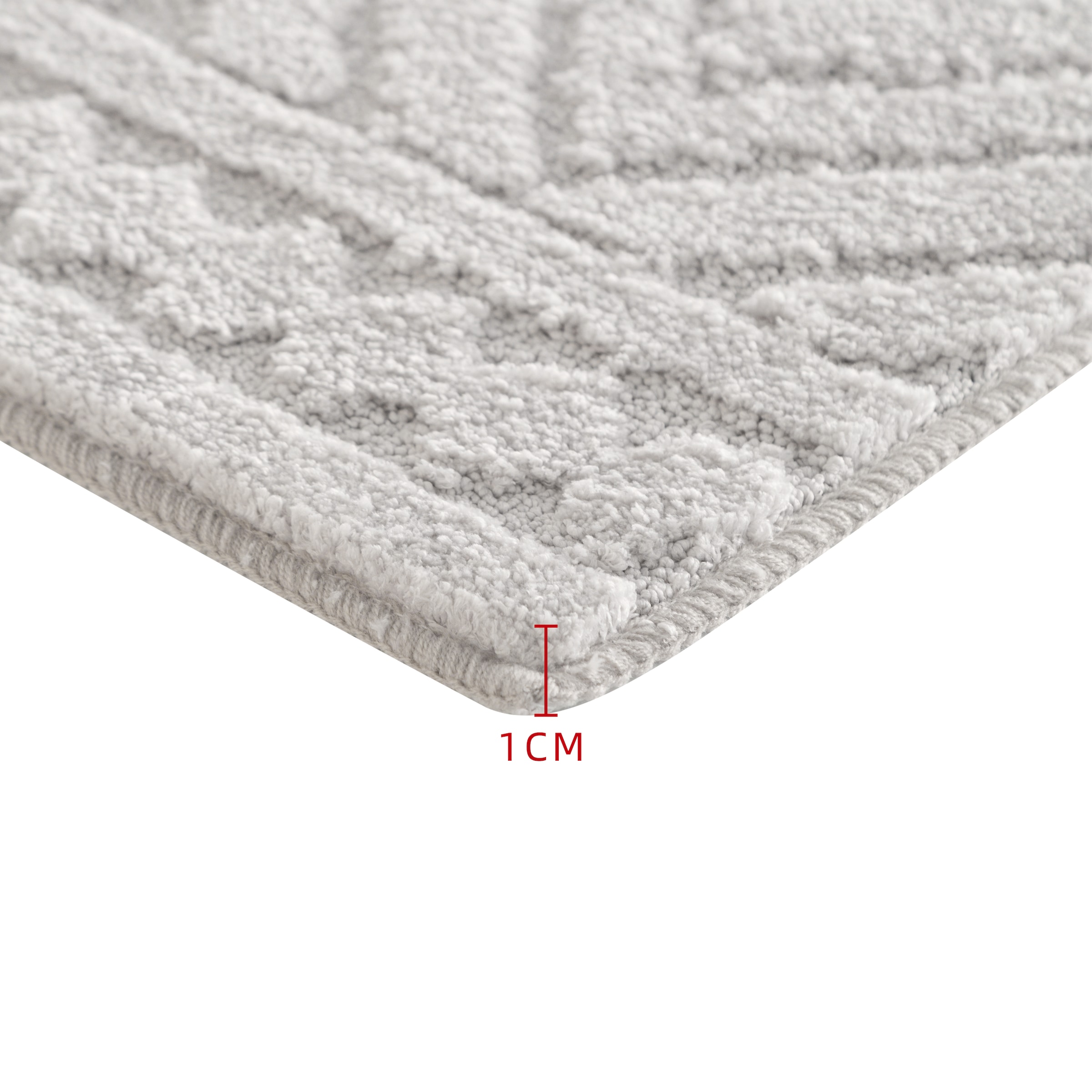 my home Badematte »Louvres, Badvorleger, Badezimmer Teppich, Duschvorleger«, schnell trocknend, Badteppich, Uni Farben, Hoch-Tief Effekt, Boho-Style