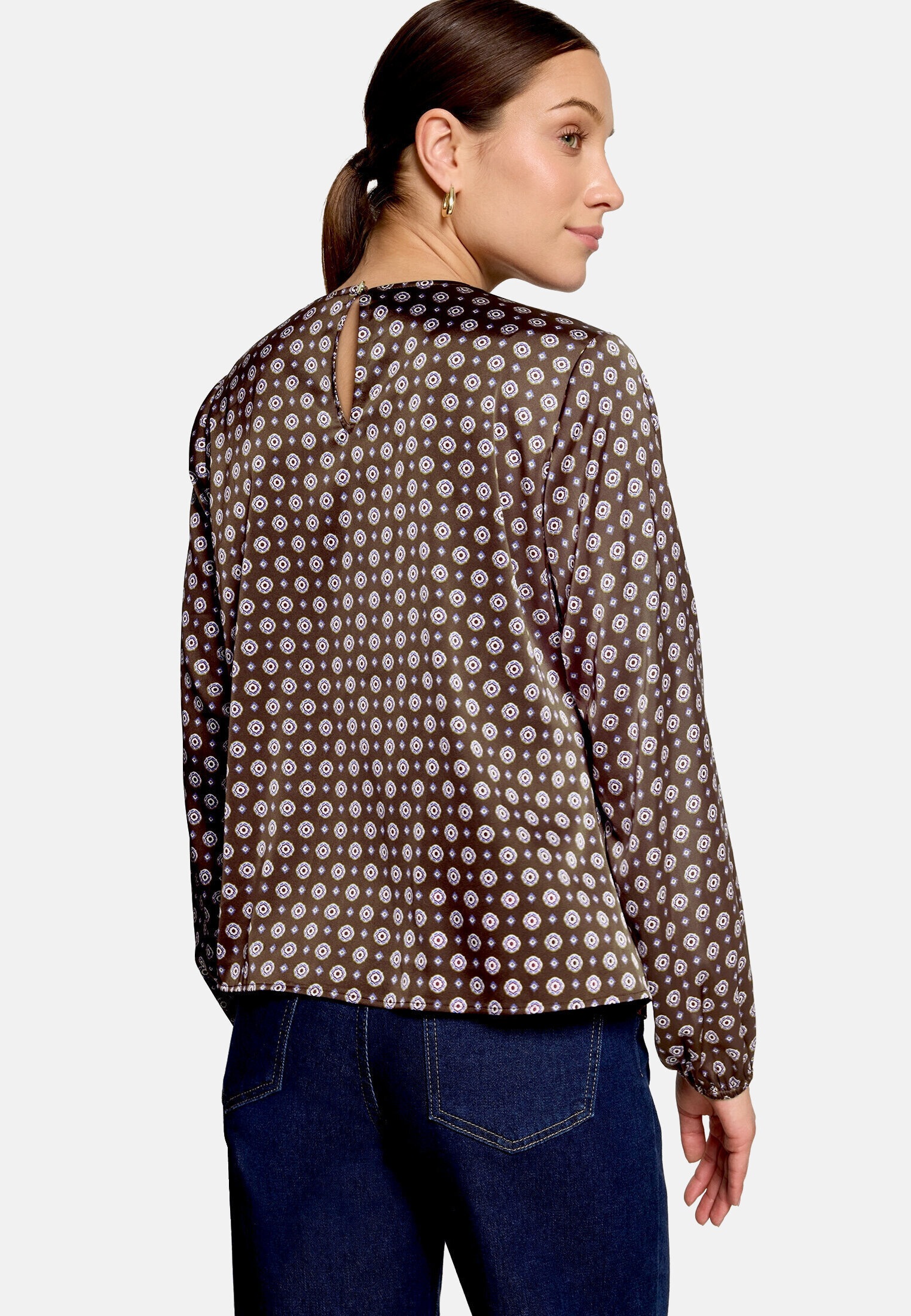 Zero Satinbluse »Damen mit Print«