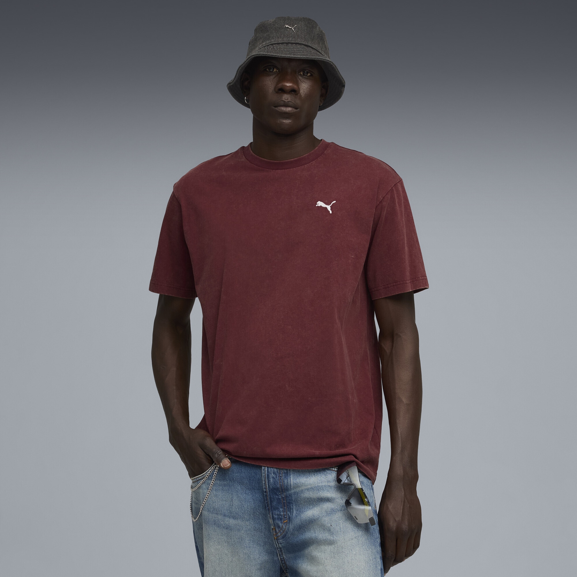 PUMA T-Shirt »Essentials Elevated Relaxed Wash T-Shirt Herren«