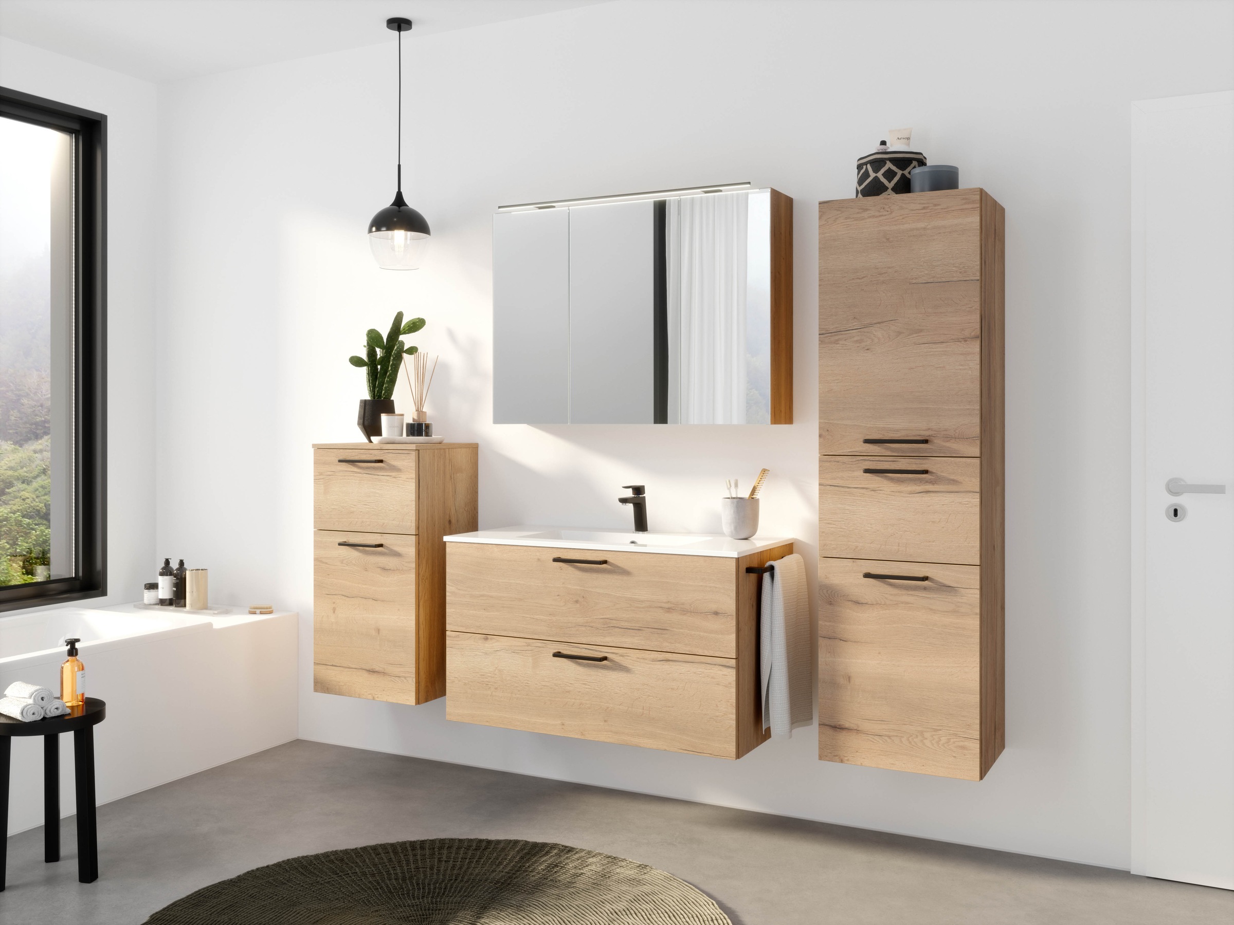 nobilia Waschtisch-Set "Tolvina" vormontiert, mit Soft-Close, 1 Stk. tlg. günstig online kaufen