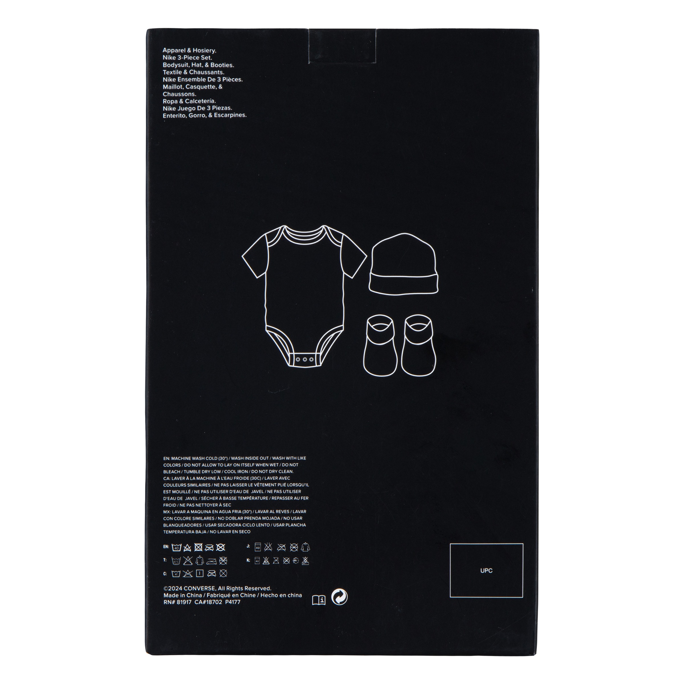 Converse Erstausstattungspaket »CLASSIC CTP INFANT HAT BODYSUIT BOO«
