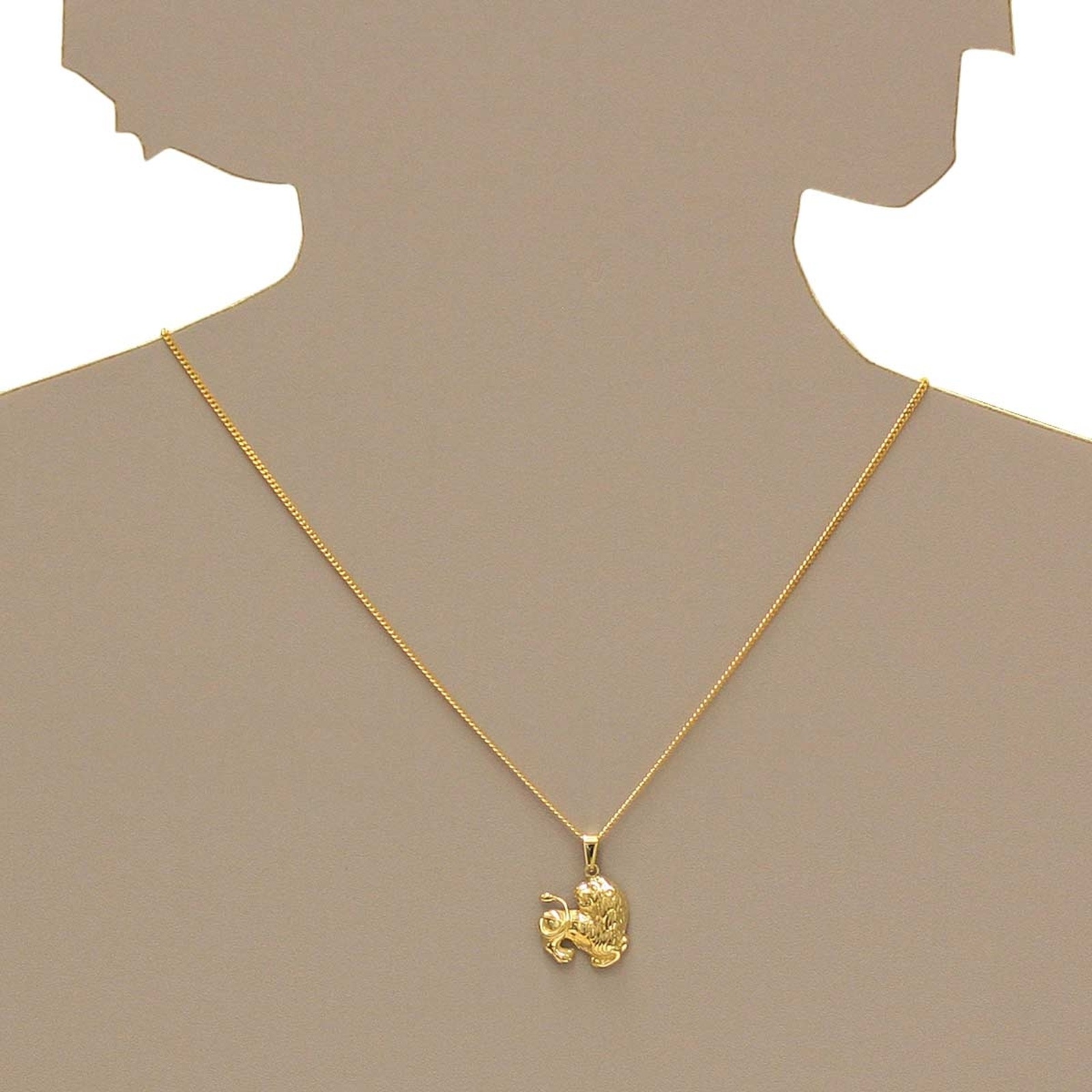 Ostbee-Schmuck Löwe Sternzeichen Halskette Gelbgold 333 45cm 2