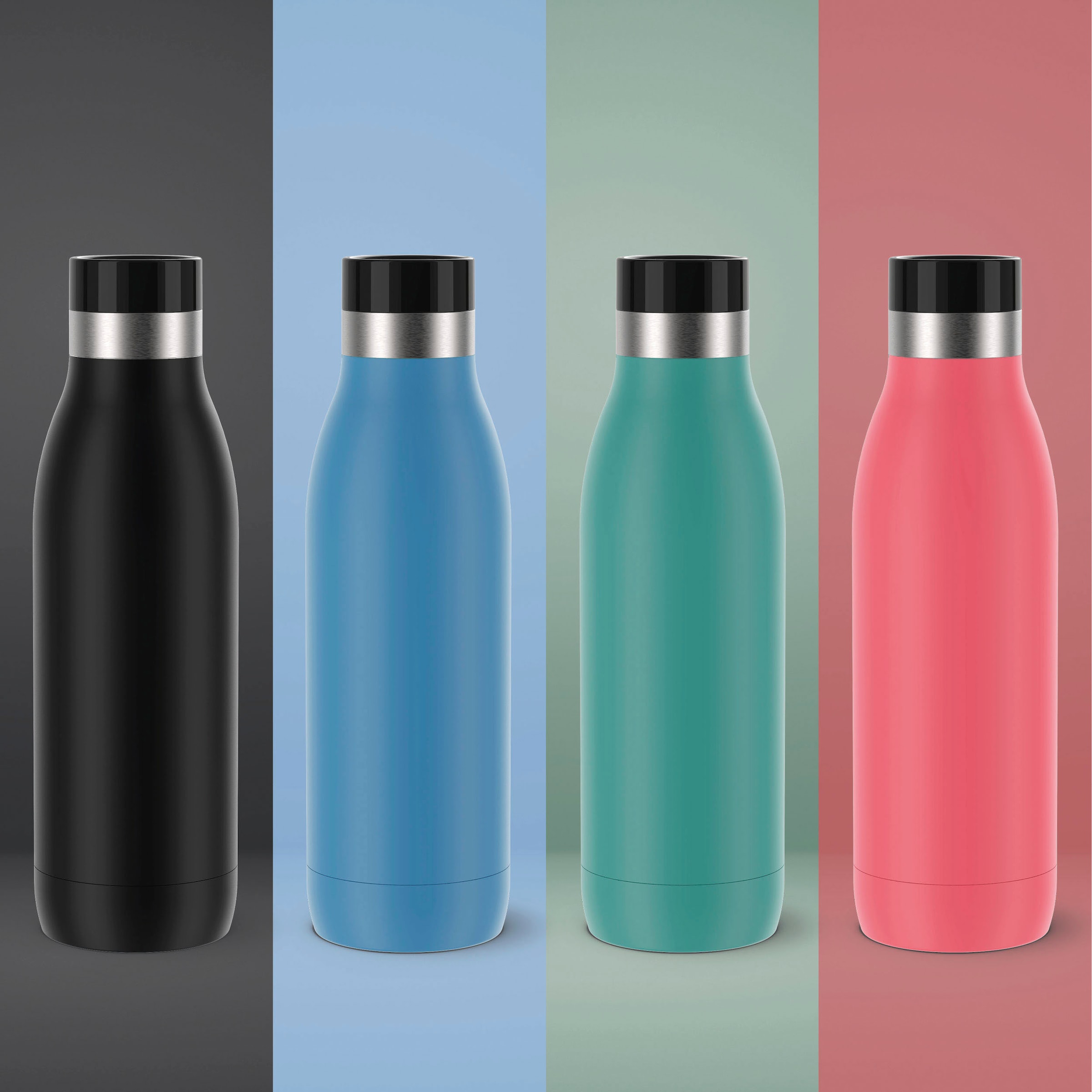 Emsa Isolierflasche 12 0,7 BAUR Trinkgenuss, kühl, | Quick-Press h L 24 warm, 360° Verschluss, h »Bludrop«