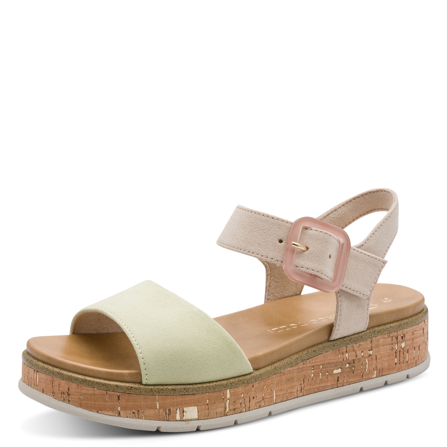 MARCO TOZZI Keilsandalette "GRADI" Plateau, Sommerschuh, Riemchensandale mit Sohle im Kork-Look