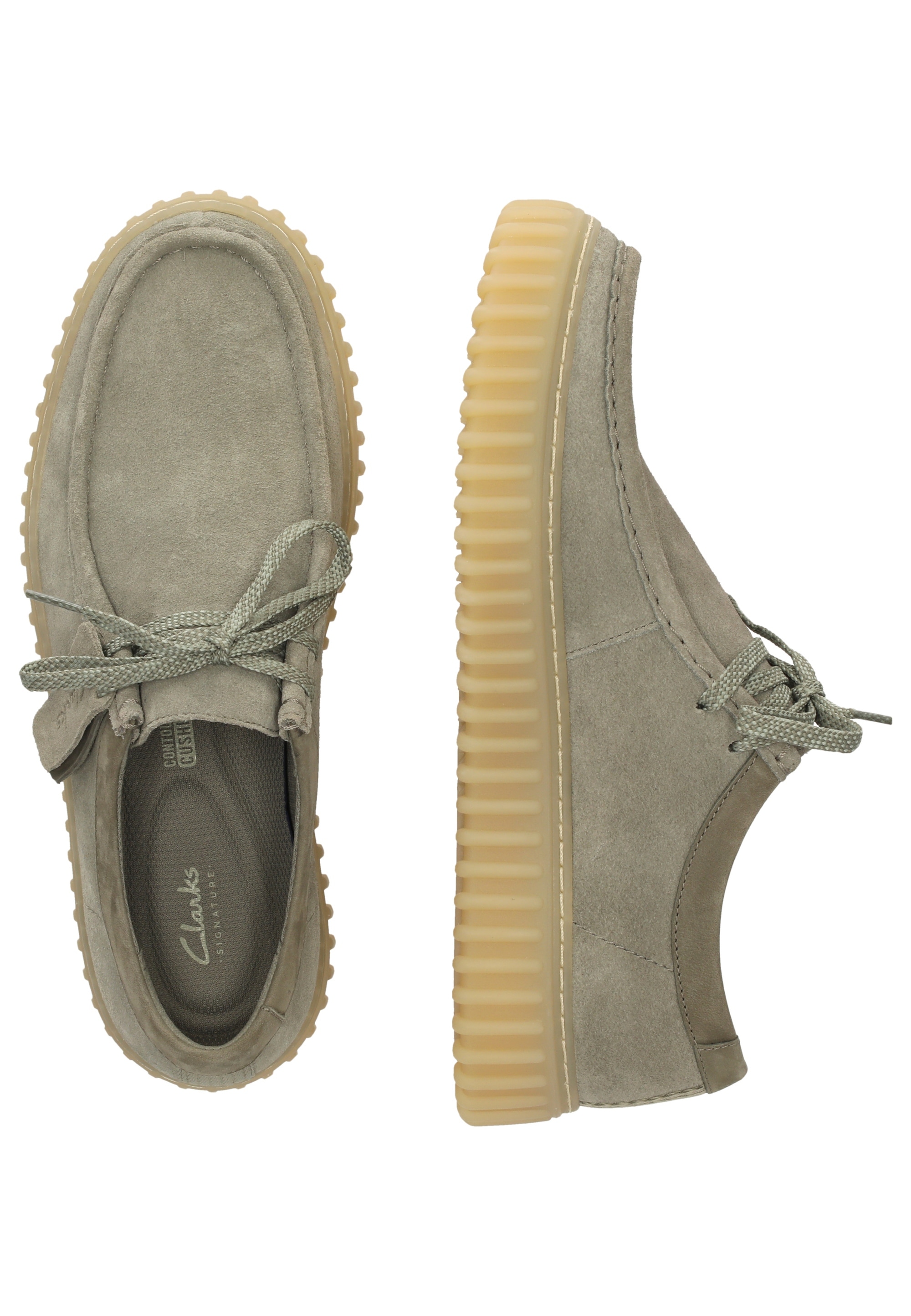 Clarks Schnürschuh »Torhill Low«, mit großer, gerippter Außensohle