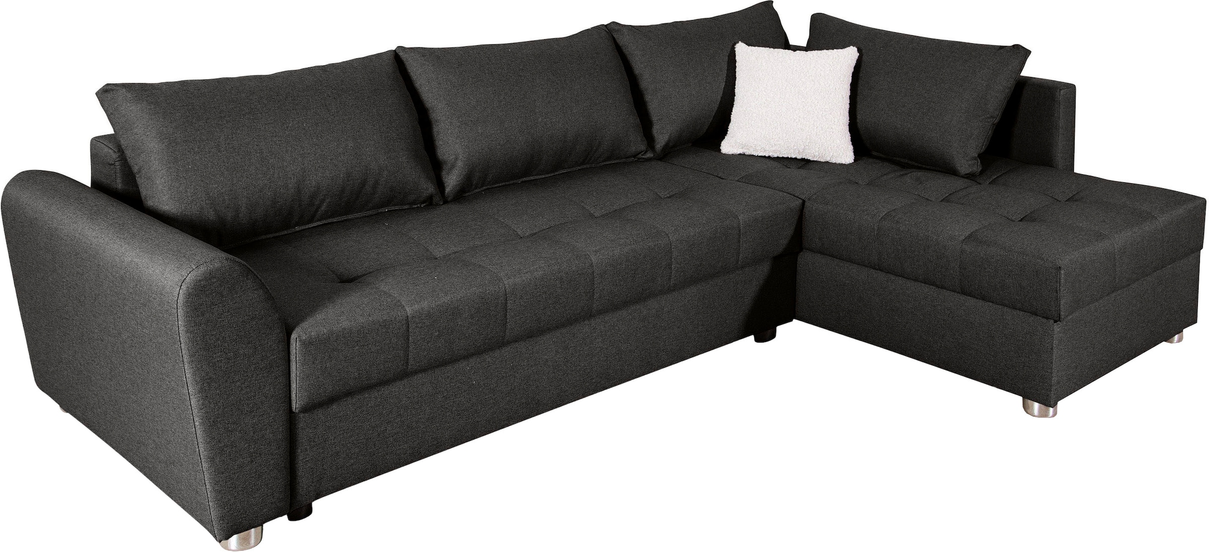 COLLECTION AB Ecksofa, Ecksofa,Bettfunktion,Bettkasten,Bonnelfederkern, Rückenkissen