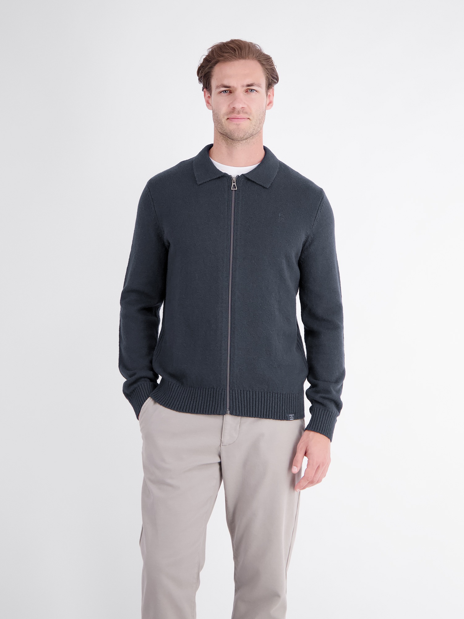LERROS Strickjacke »Sportive Strickjacke aus hochwertiger Baumwollqualität«