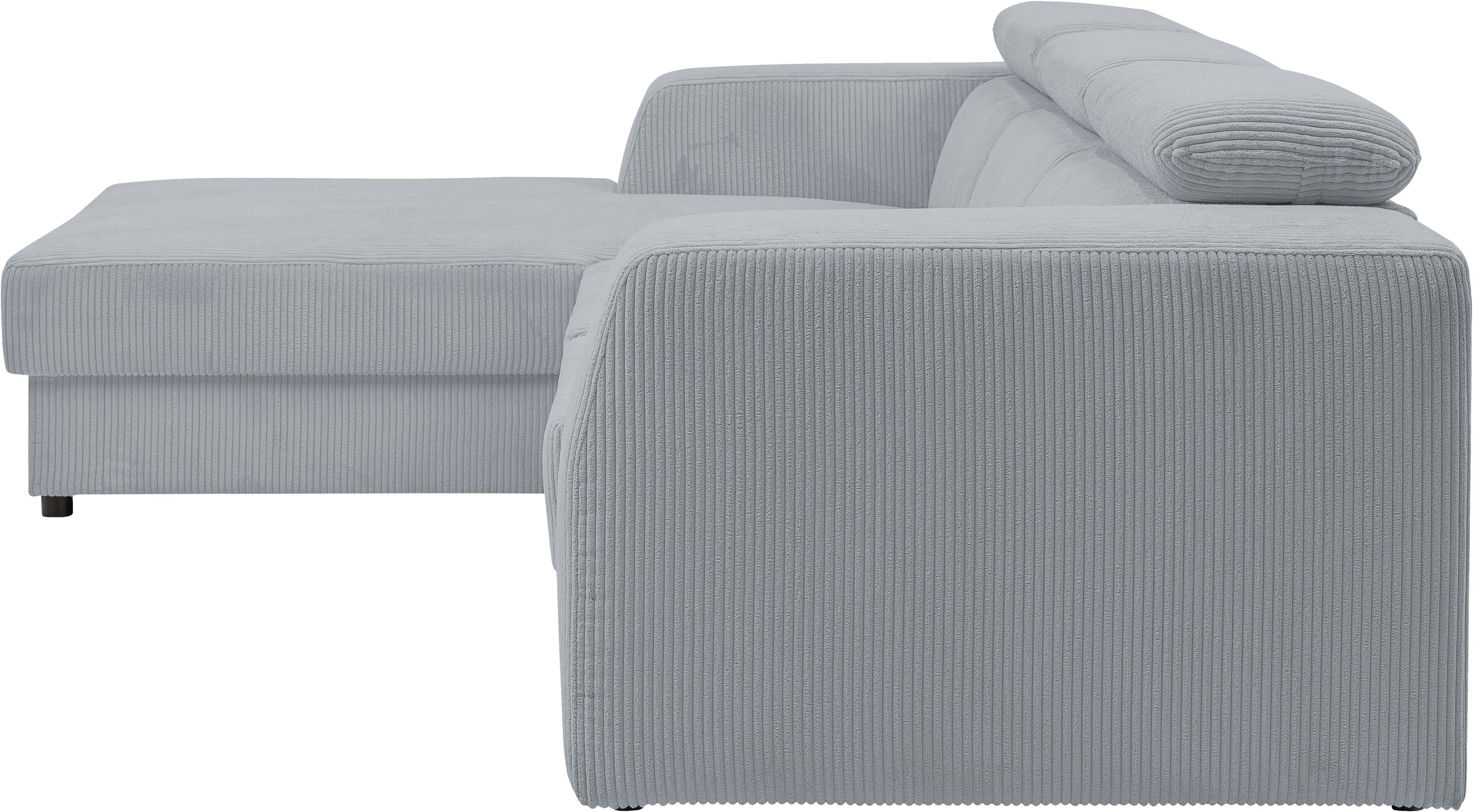 WERK2 Ecksofa »Cherry, modernes Sofa mit Komfortfunktionen, Breite 270cm, L-Form,«, bequem, mit verstellbaren Kopfteilen, Schlaffunktion und Bettkasten