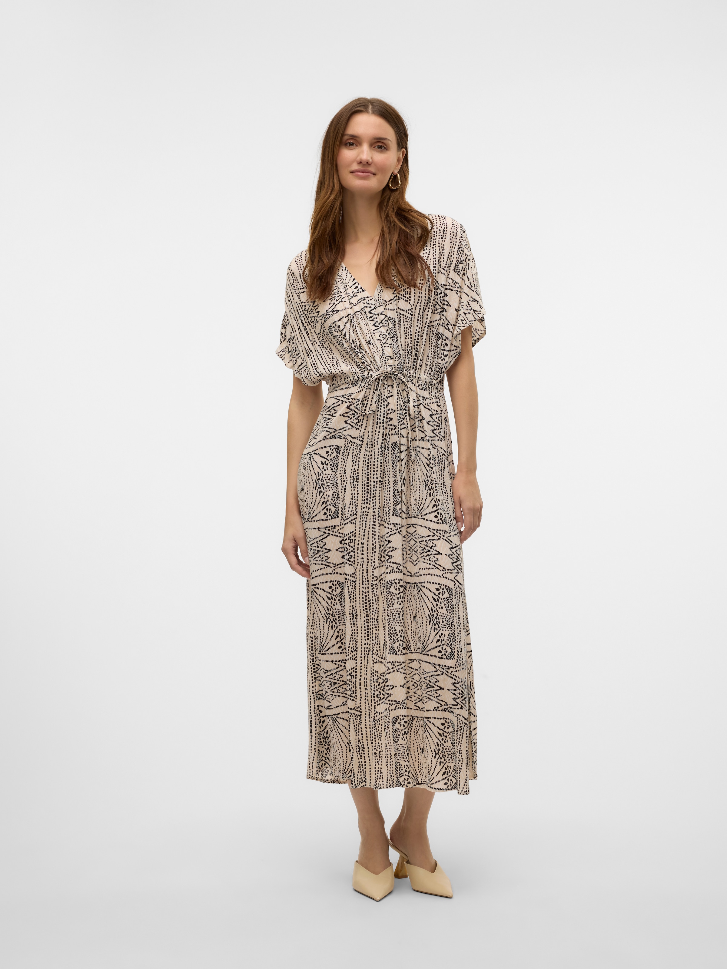 Vero Moda Maxikleid "VMMENNY SS 7/8 KAFTAN WVN GA", Sommerkleid günstig online kaufen