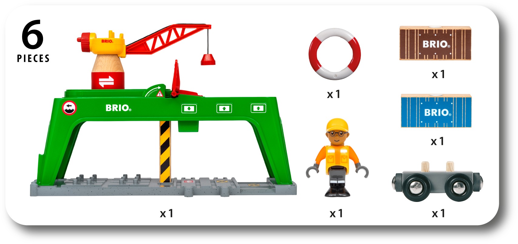 BRIO® Spielzeugeisenbahn-Erweiterung »BRIO® WORLD, Bahn Verlade-Terminal«, FSC®- schützt Wald - weltweit