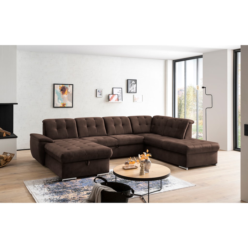 exxpo - sofa fashion Wohnlandschaft »Durango, U-Form«, (4 St.)