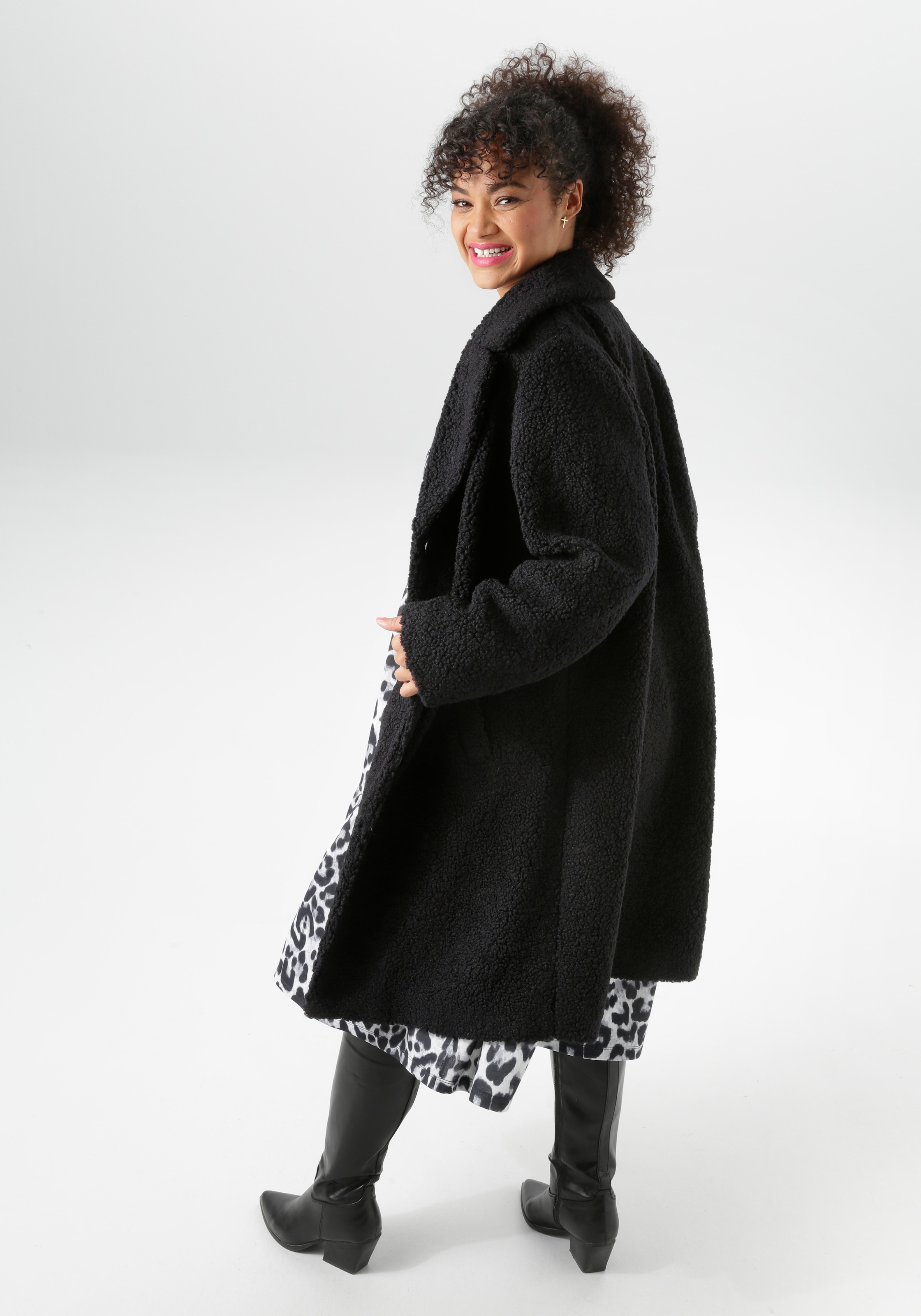 Aniston PLUS Fellimitatjacke, in Plüsch-Optik - NEUE KOLLEKTION