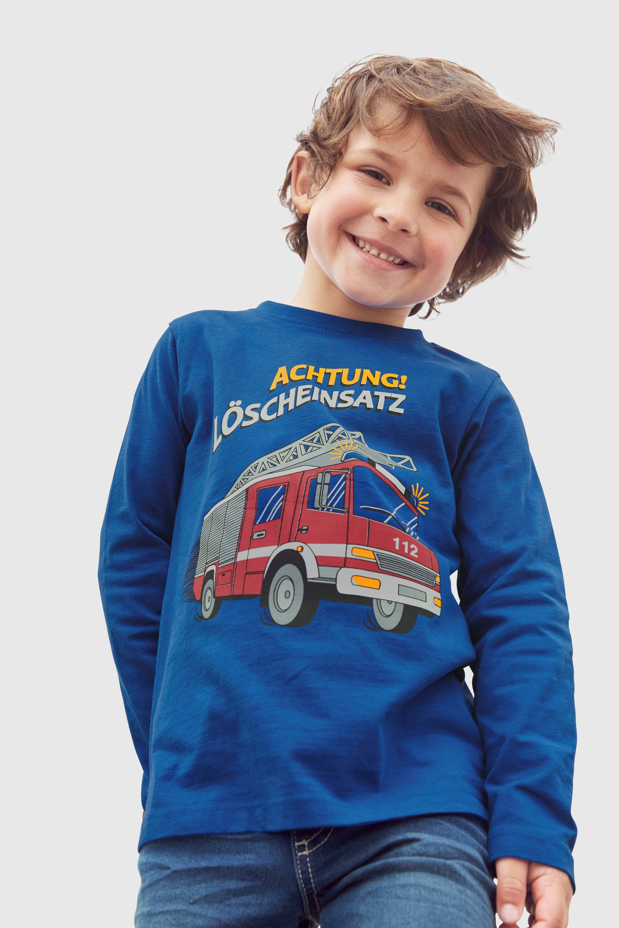 | Langarmshirt »ACHTUNG online Feuerwehr LÖSCHEINSATZ«, kaufen BAUR KIDSWORLD