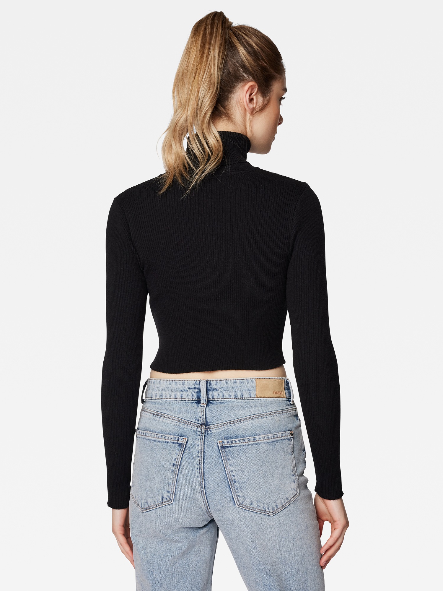 Mavi Stehkragenpullover »HIGH NECK SWEATER«, Verkürztes High Neck Sweater