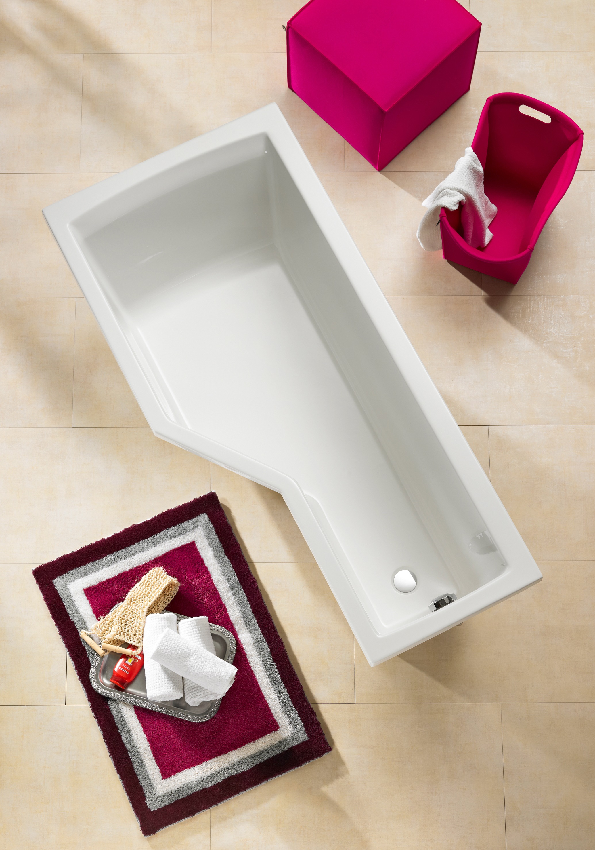 OTTOFOND Badewanne »Cello«, mit Fußgestell und Ablaufgarnitur
