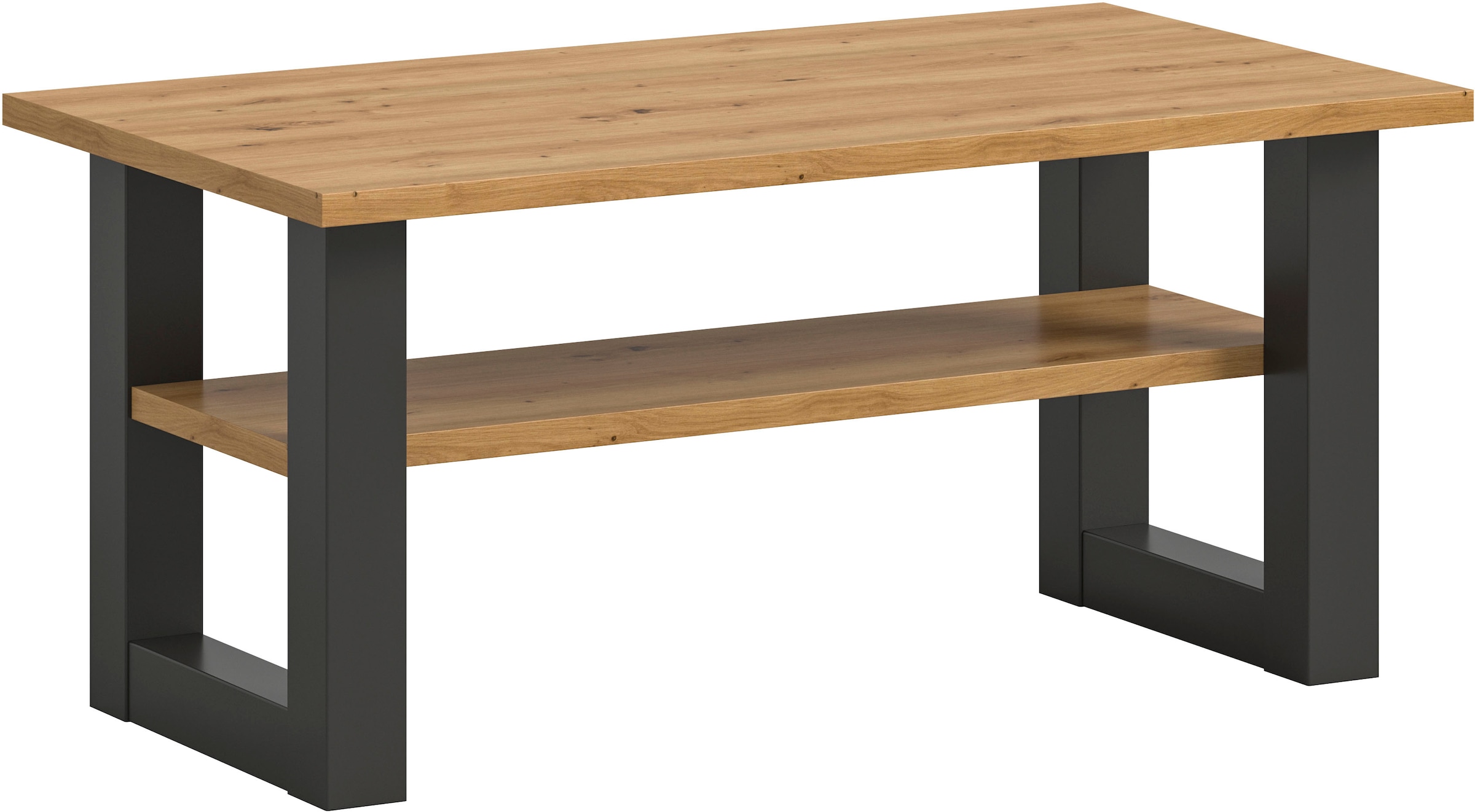 Home affaire Couchtisch "Rail, Breite 90 cm, mit Ablageboden, inklusive Kuf günstig online kaufen