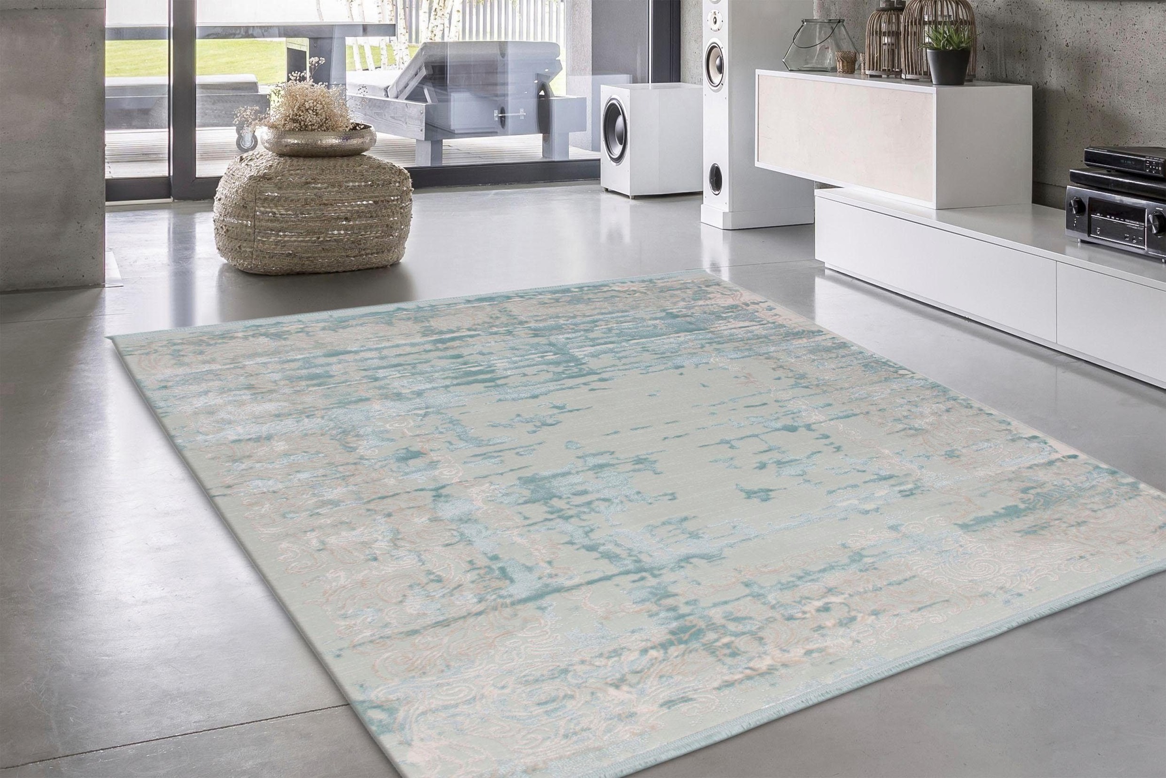 calo-deluxe Teppich »Texsa 355«, rechteckig, 15 mm Höhe, Vintage Design, Wohnzimmer