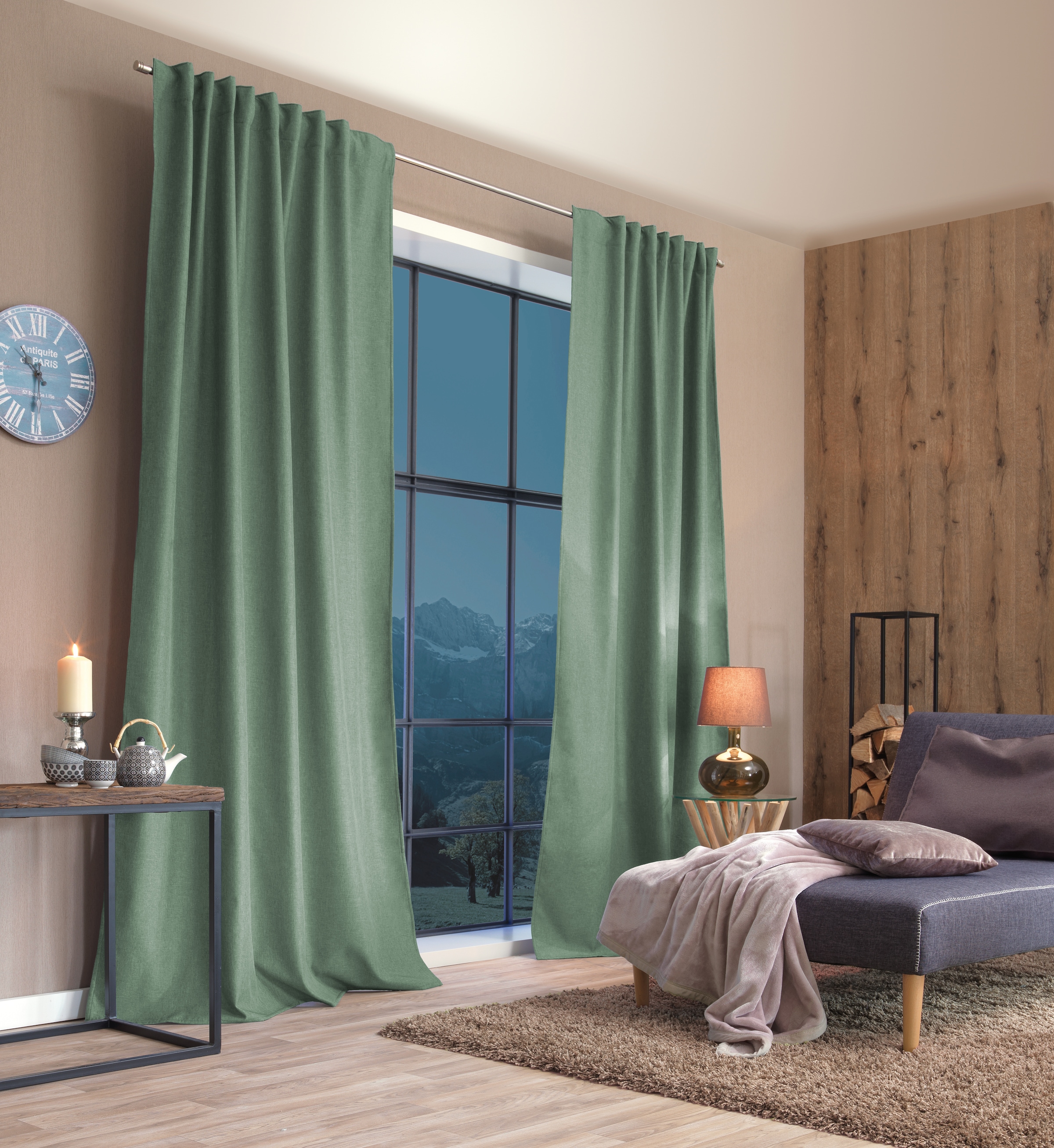 Home Basics Vorhang "ESKIMO" Multifunktionsband 1 Stk. tlg. Thermoschal, Mu günstig online kaufen