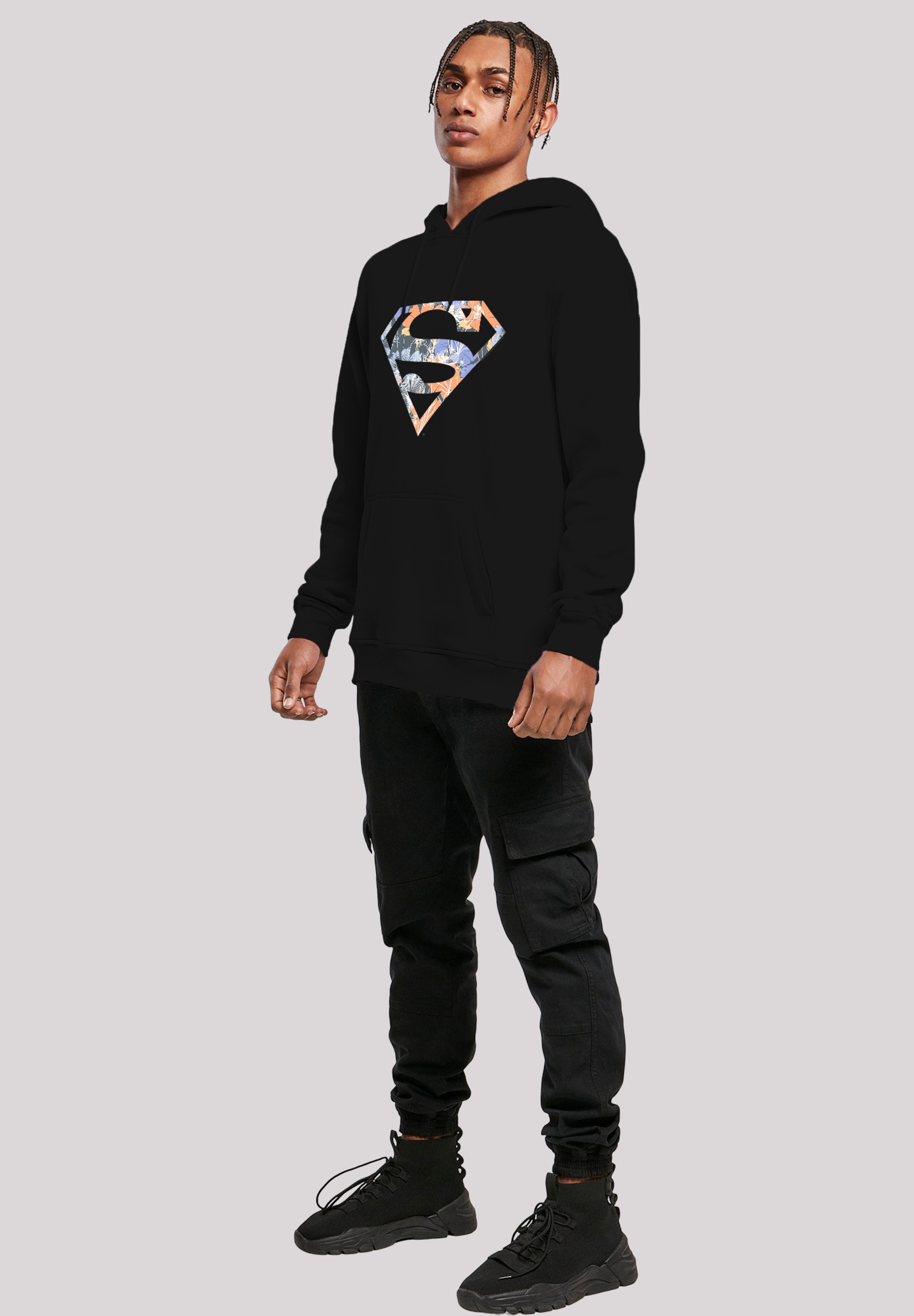 F4NT4STIC Sweatshirt »Hoodie DC Comics Superman Floral Logo Superheld«, Herren,Premium Merch,Slim-Fit,Kapuzenpullover,Bedruckt