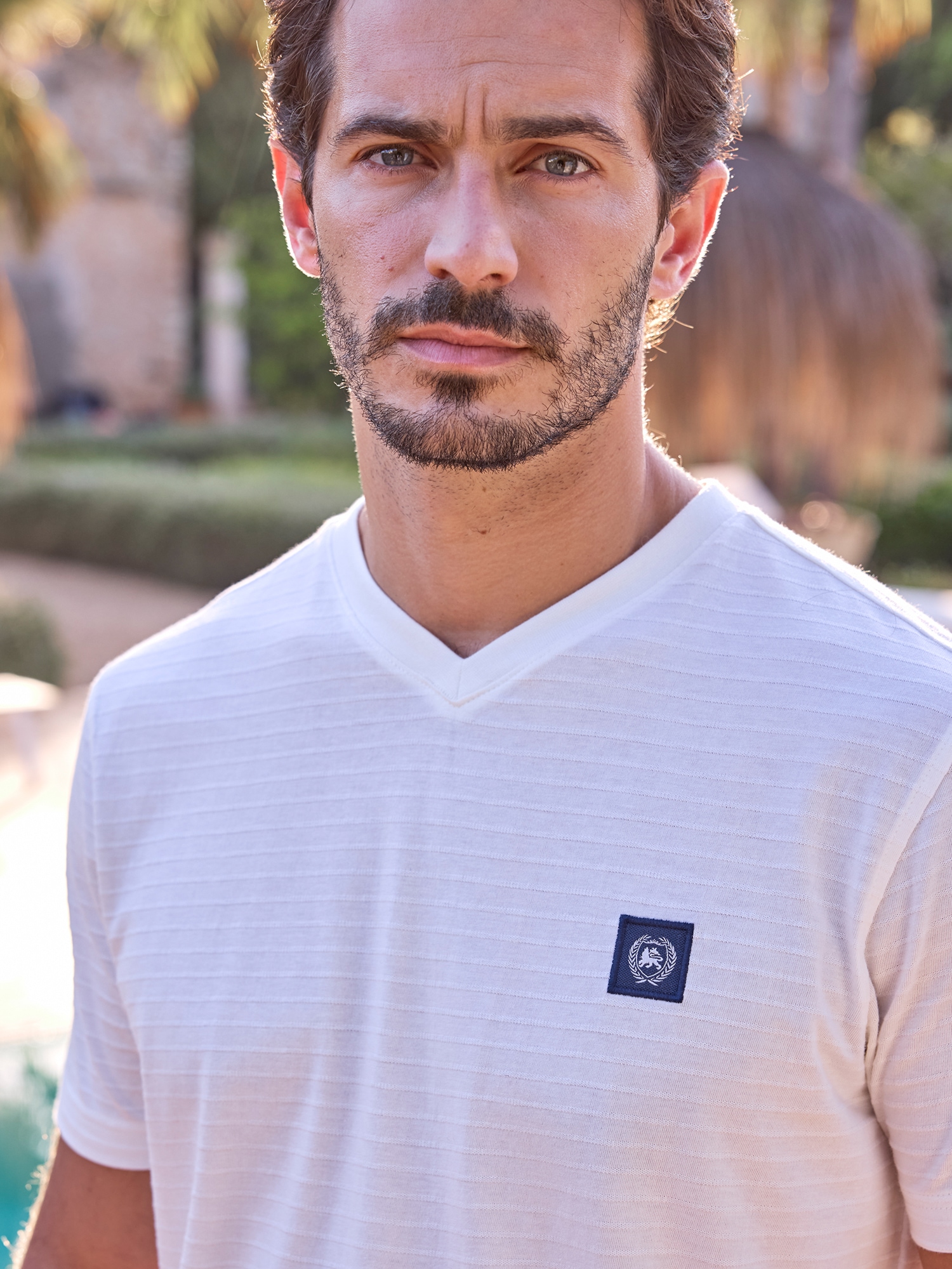 LERROS T-Shirt »LERROS Herren T-Shirt mit V-Ausschnitt«