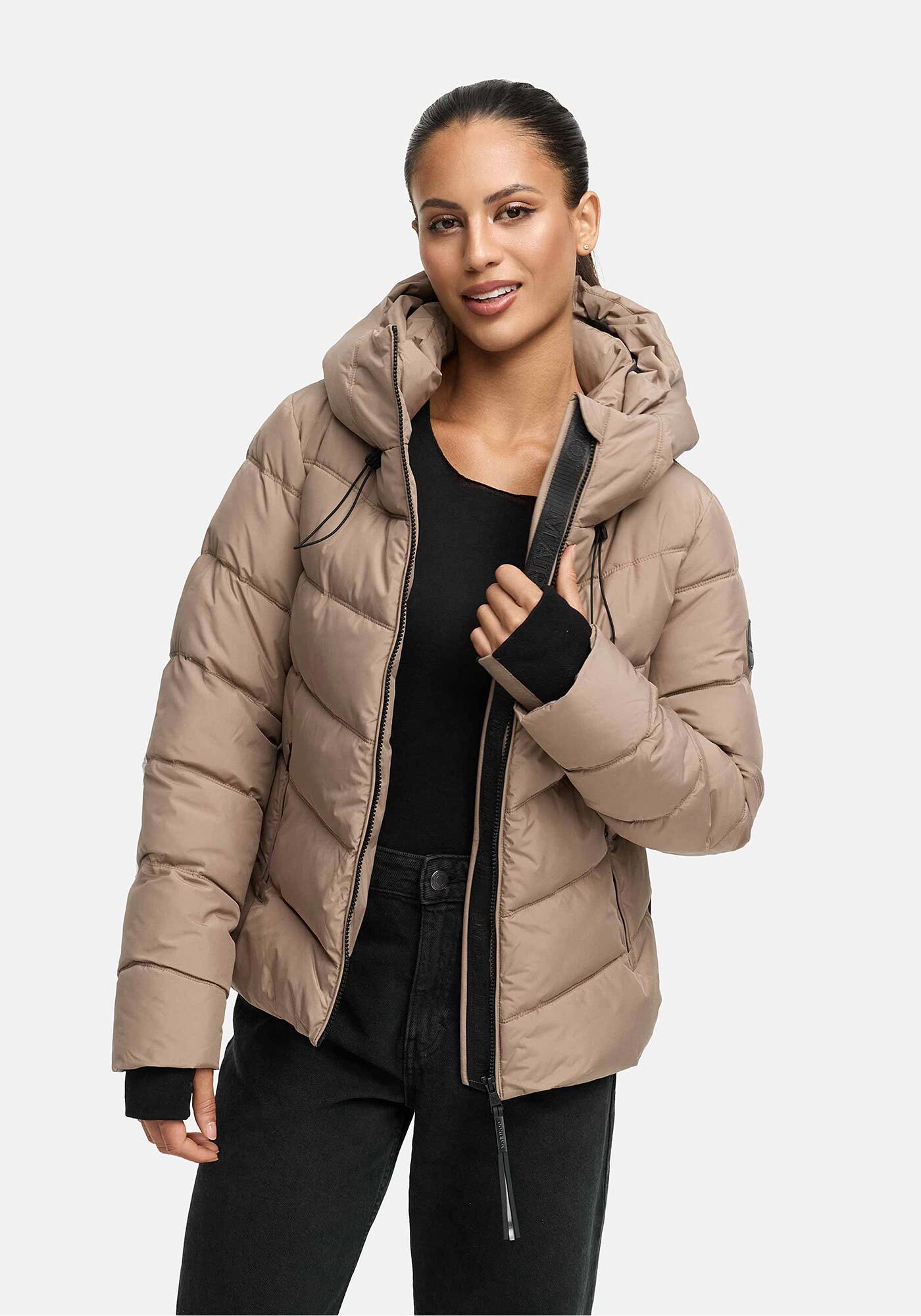 Thumbnail - Marikoo Winterjacke "Yukanii" Kurze Winterjacke mit langen Bündchen und Daumenloch