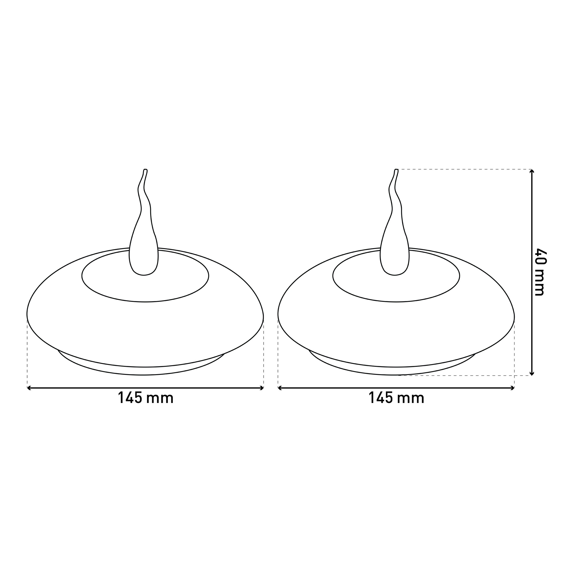 näve LED Dekolicht »Leli« LED-Modul 2 Stk. Warmweiß 2er-Set LED Kerzen schwarz, Flammeneffekt, Timer, Schiebeschalter