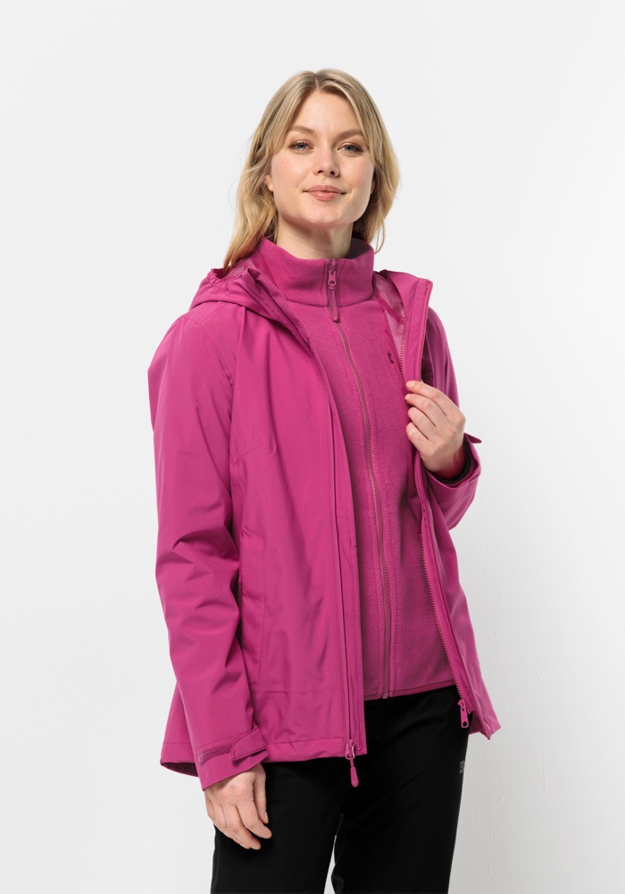 Jack Wolfskin 3-in-1-Funktionsjacke "MOONRISE 3IN1 JKT W", mit Kapuze