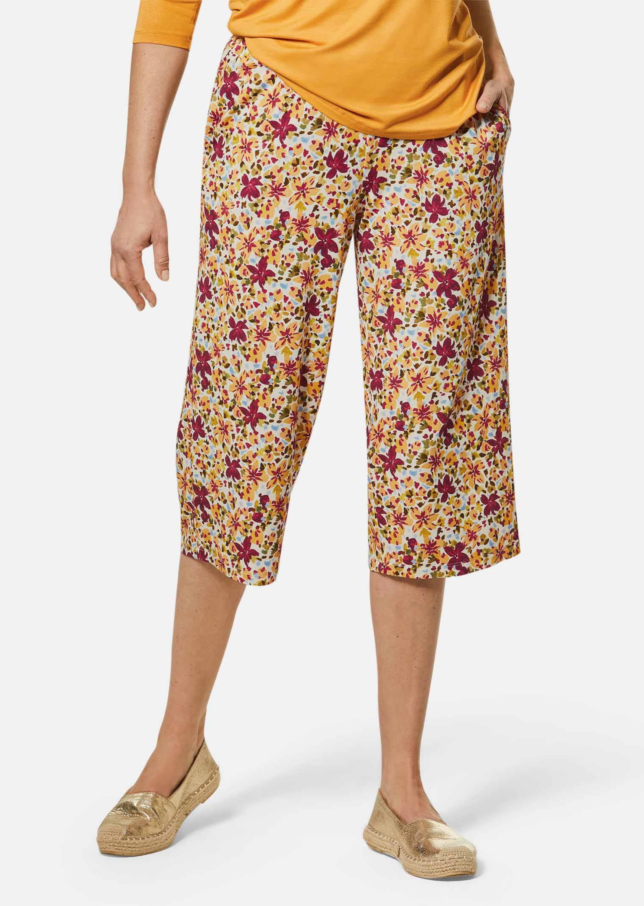 GOLDNER 7/8-Hose »Kurzgröße Druckhose Louisa mit weichem Fall«