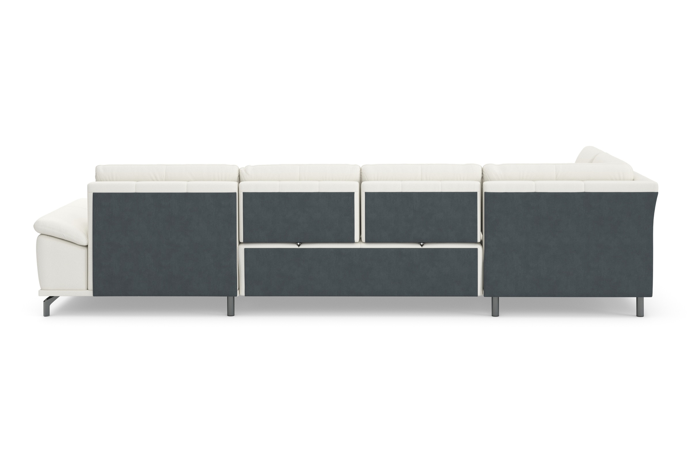 Places of Style Wohnlandschaft »Costello U-Form, mit Sitztiefenverstellung, Armteilverstellung und«, 3 Nierenkissen, optional Bettfunktion und Bettkasten