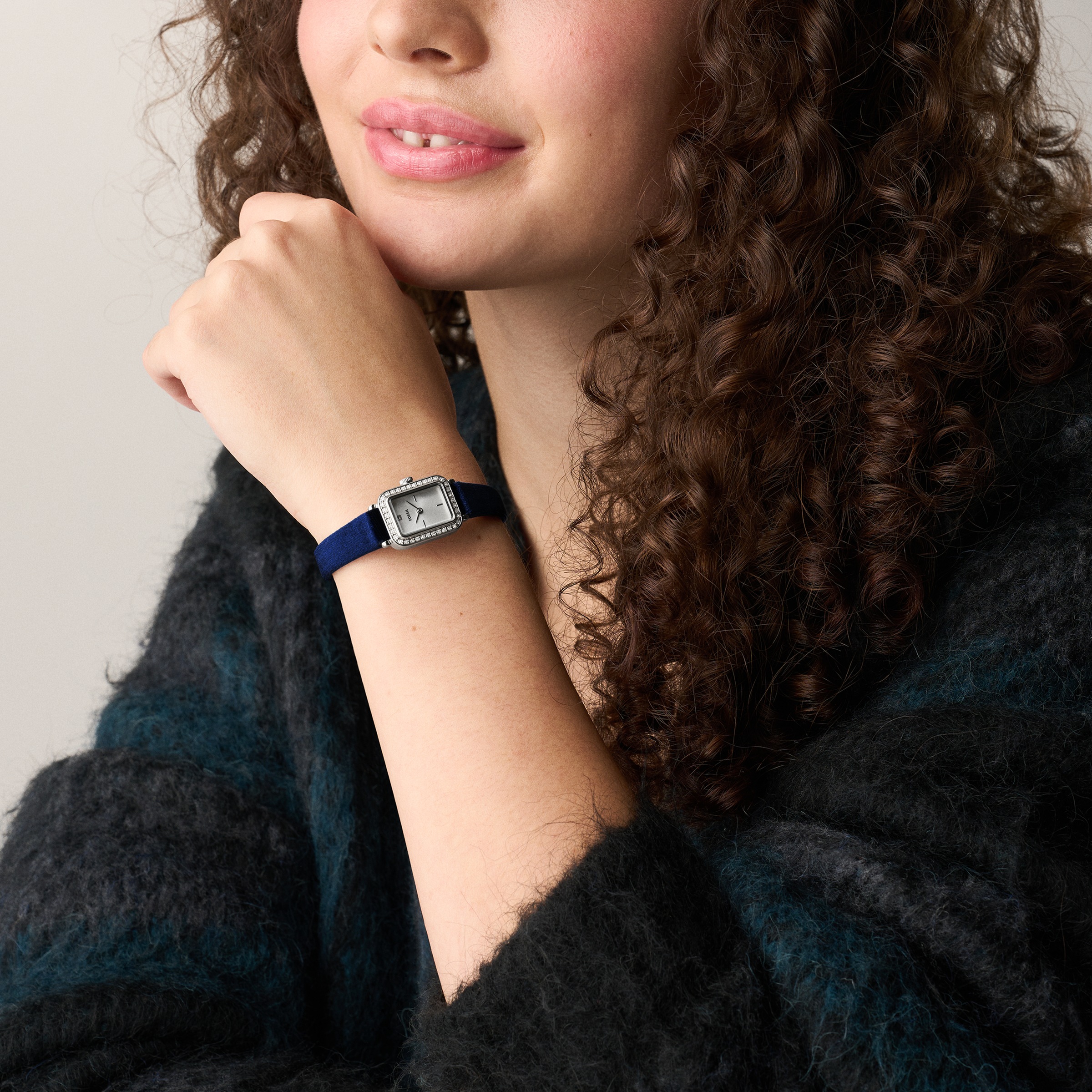 Fossil Quarzuhr »RAQUEL« Armbanduhr, Damenuhr, analog, Glassteine