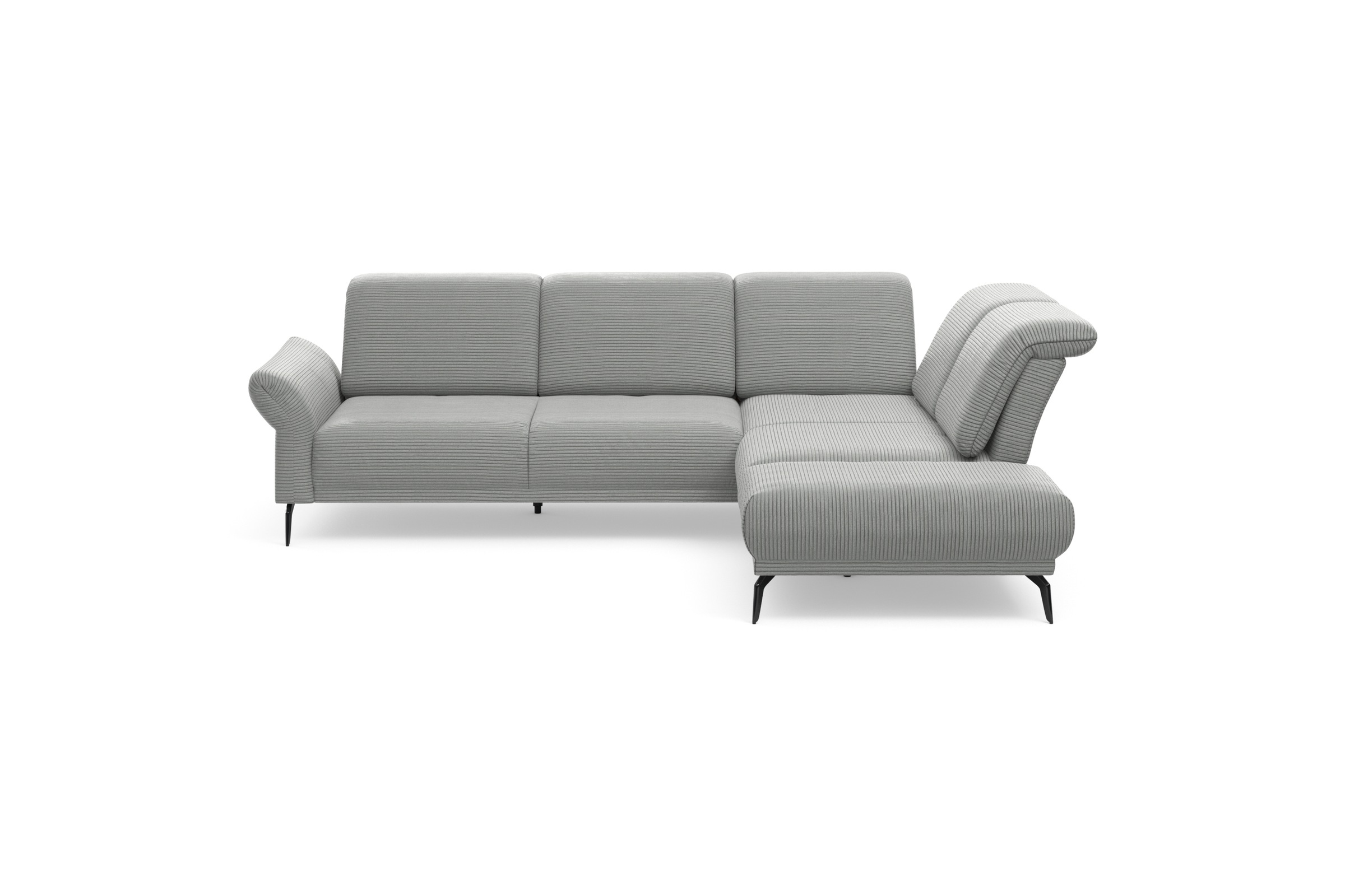 Home affaire "Coco L-Form" Sitztiefen-, Arm- und Kopfteilverstellung, Cord- günstig online kaufen