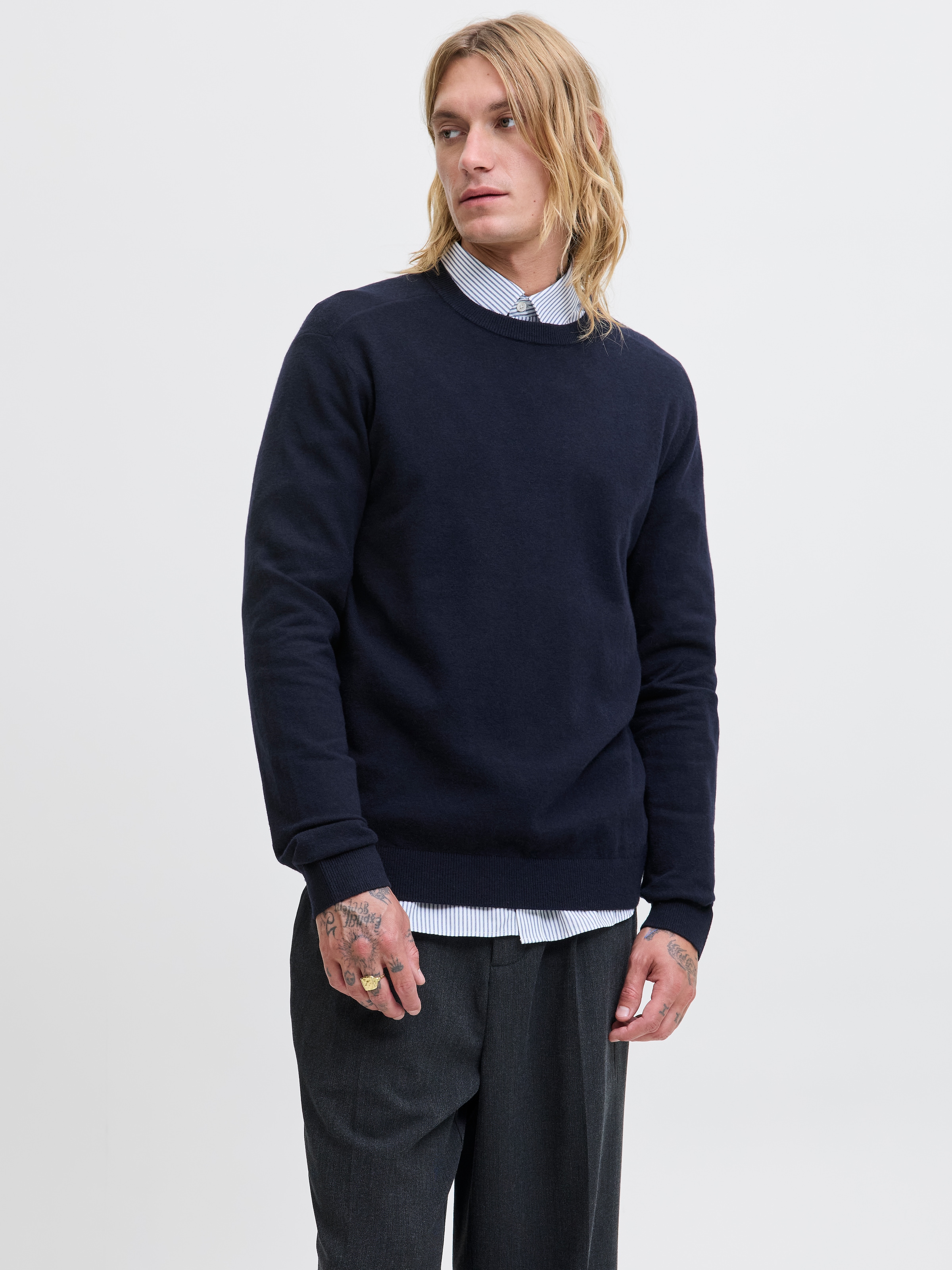 Jack & Jones Strickpullover "JJEPERFECT WOOL KNIT CREW NECK SN" günstig online kaufen