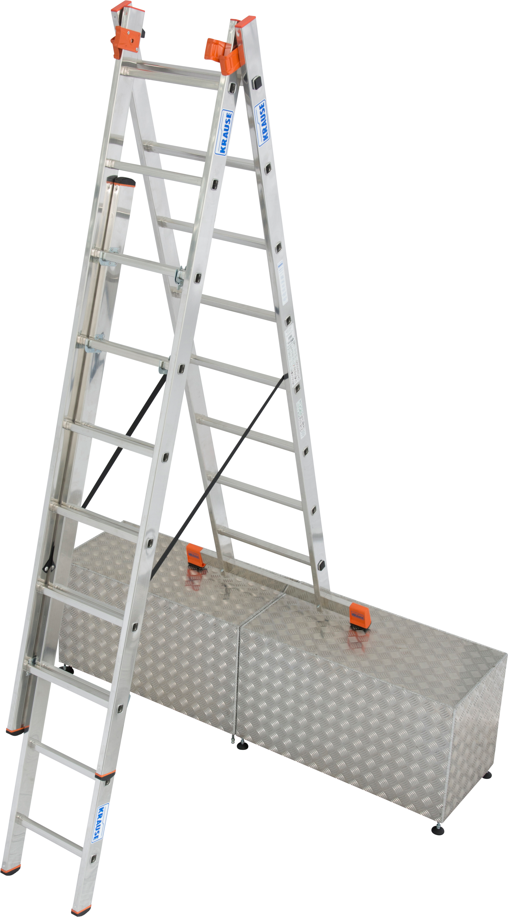 KRAUSE Vielzweckleiter »Tribilo«, Alu, 3x8 Sprossen, Arbeitshöhe ca. 605 cm