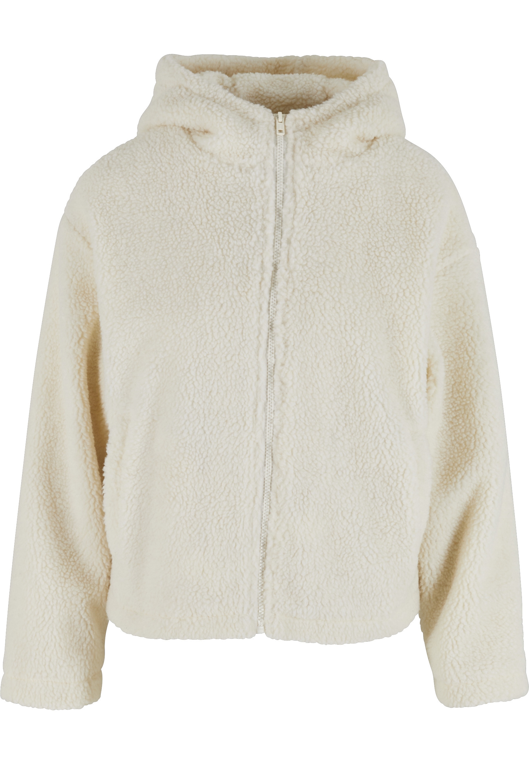 URBAN CLASSICS Langmantel "Urban Classics Ladies Short Hooded Sherpa Jacket"