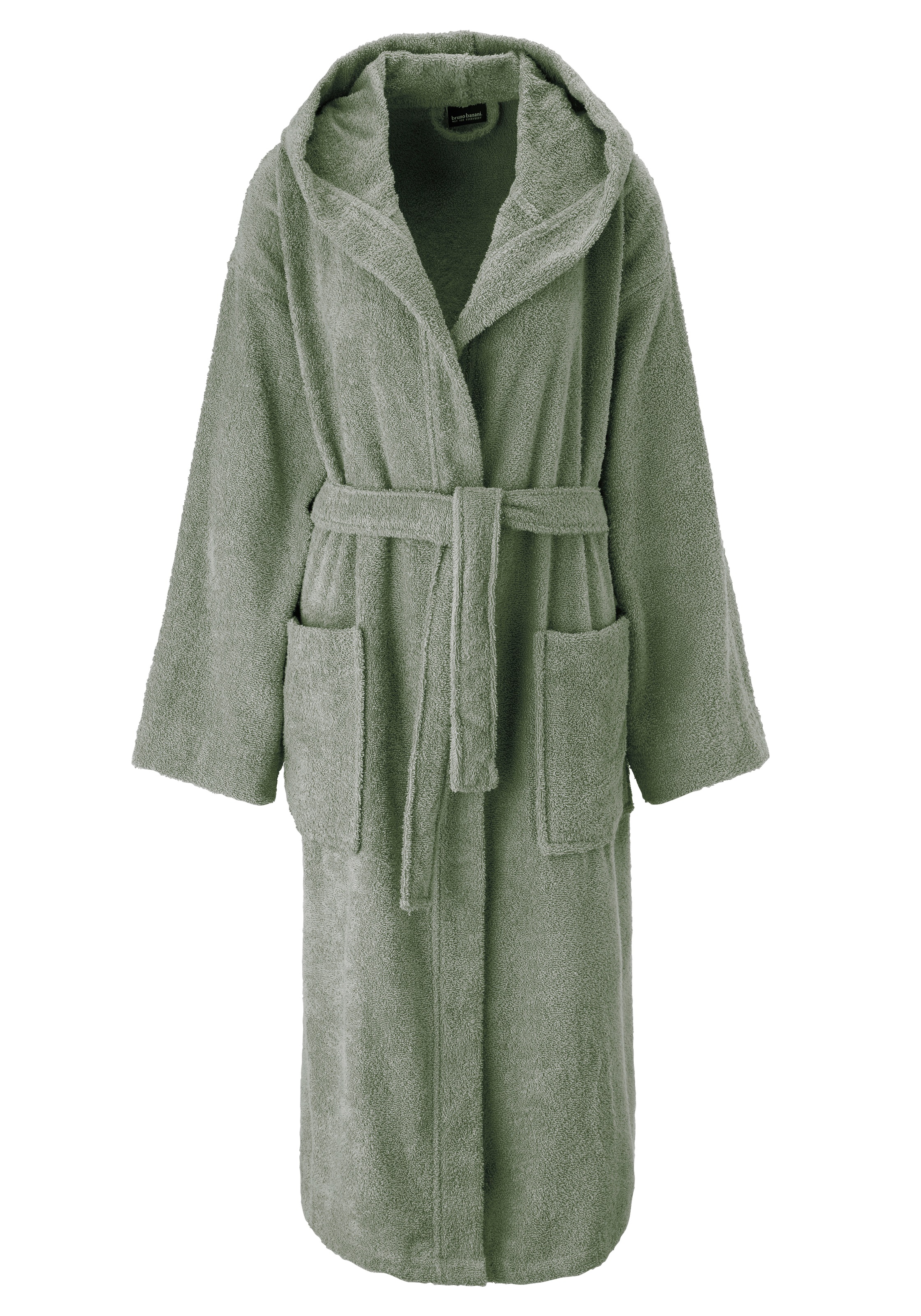 Bruno Banani Unisex-Bademantel "Robby, ideal für Sauna & Spa, Standard, Premium und Überlänge" 1 Stk. Damen & Herren Bademäntel, Baumwolle, mit Taschen, Sauna, XS-3XL