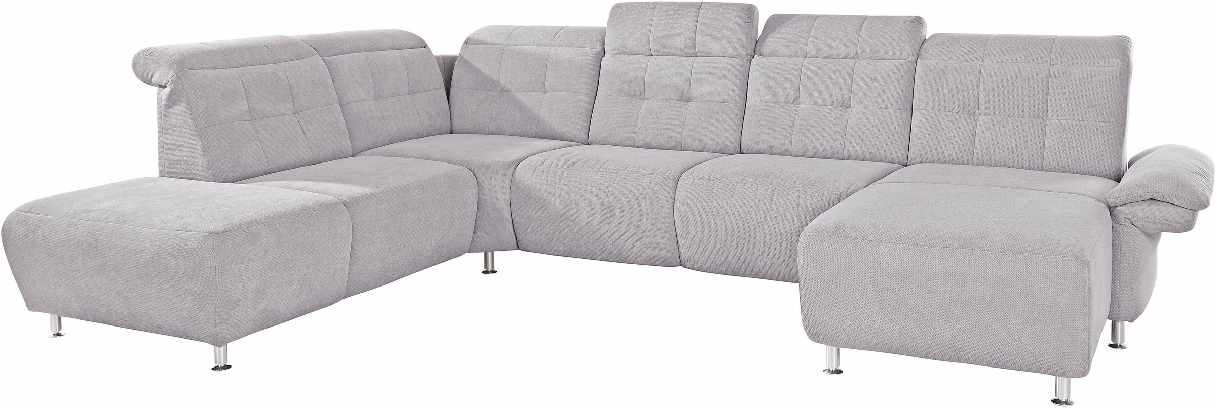 Places of Style Wohnlandschaft »Manhattan U-Form«, 2 Sitze mit elektrischer Relaxfunktion, verstellbare Armlehnen